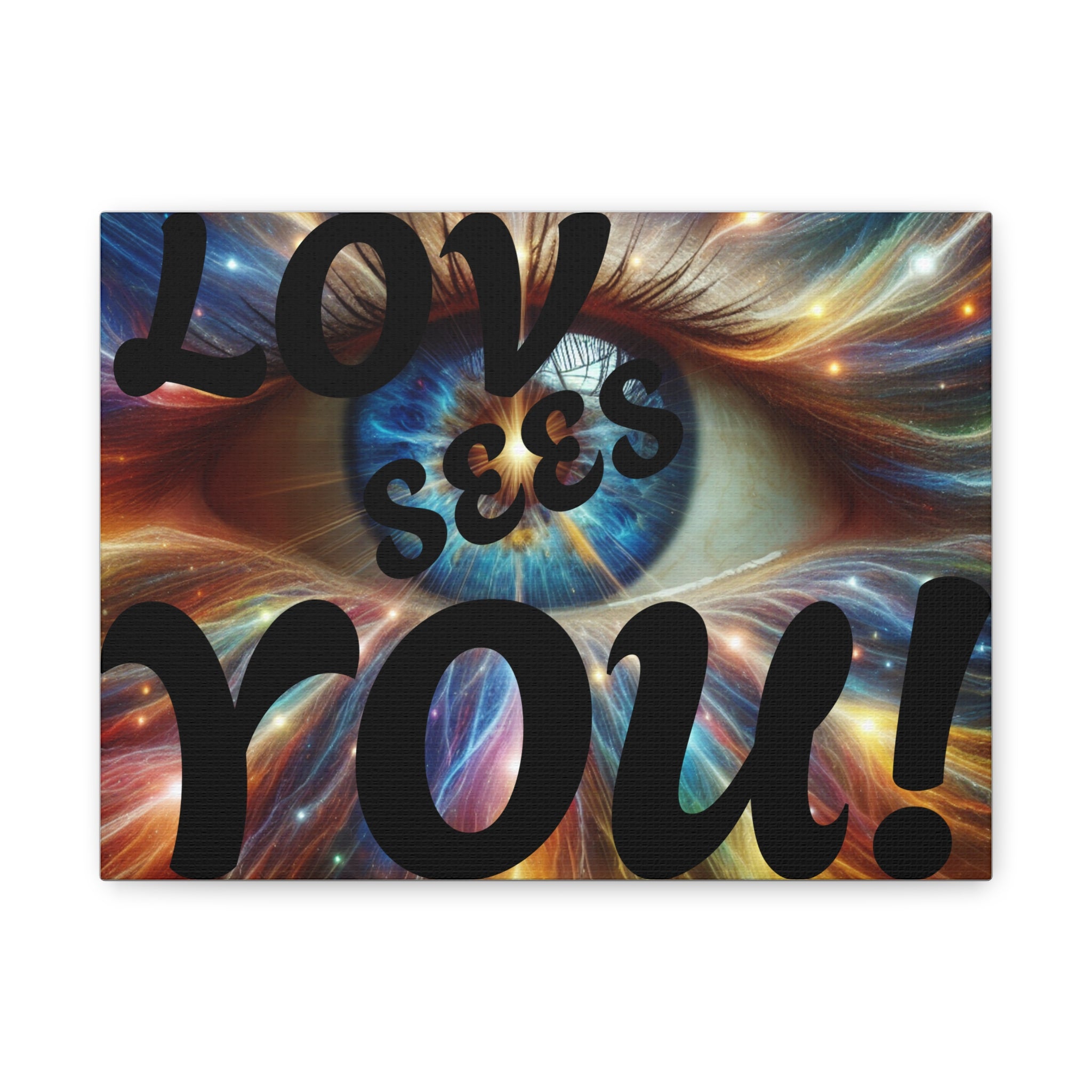 Eye-Catching Canvas Art, Inspirational Wall Decor, Love Sees You Quote, Modern Home Decor, Unique Gift Idea