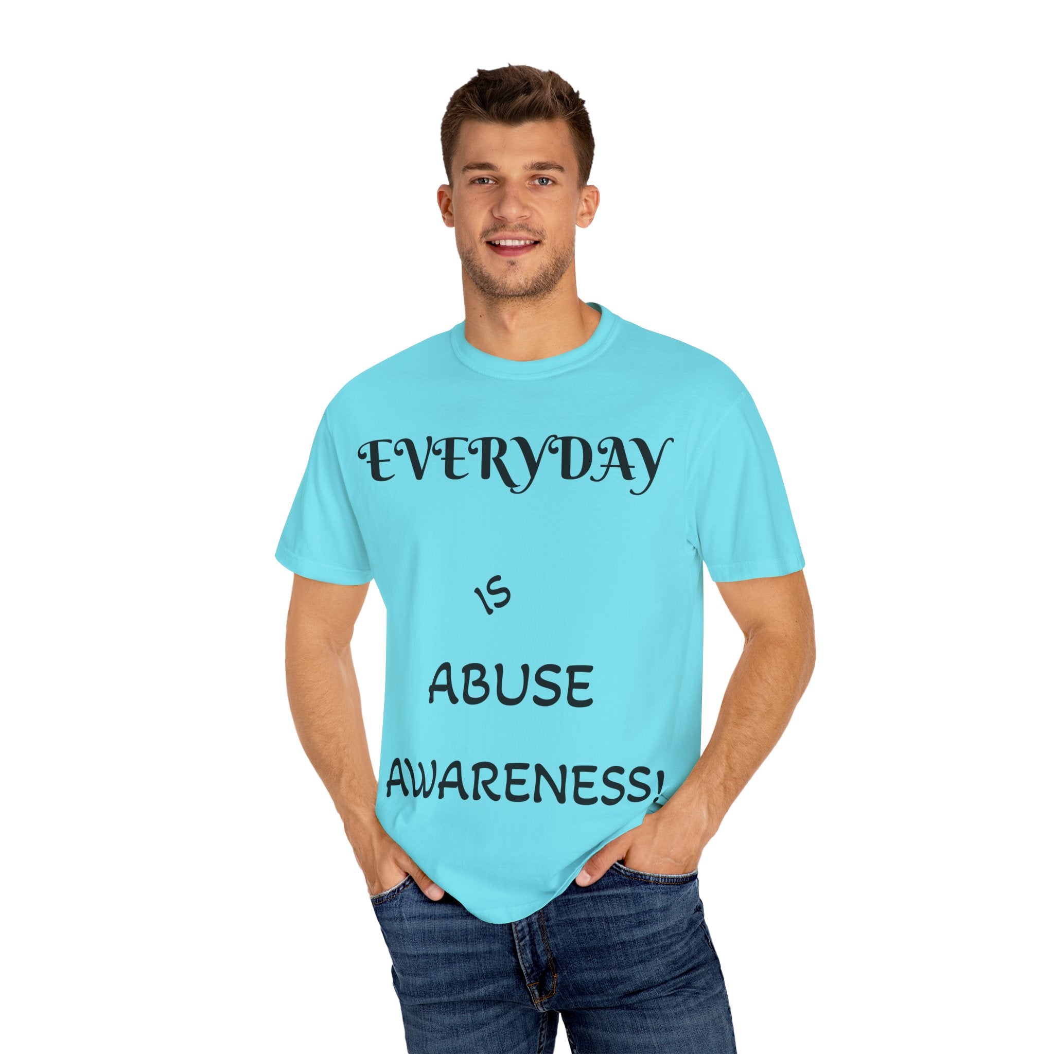 Unisex T-shirt for Abuse Awareness, Heart Design Apparel, Support Mental Health, Thought-Provoking Gift, Everyday Comfort Wear