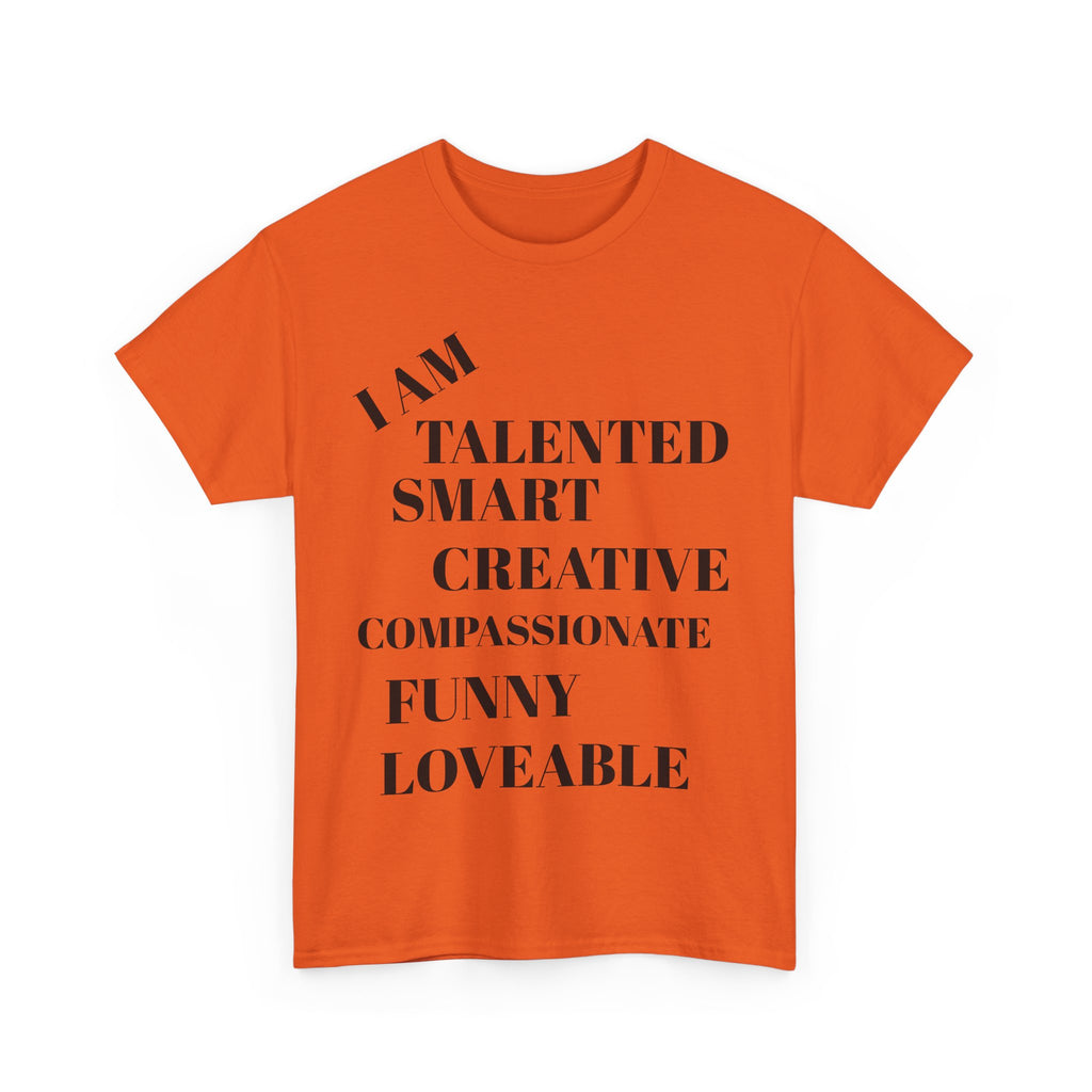 Empowering Unisex Tee - I Am Talented, Smart, Creative, Funny, Loveable, Perfect for Self-Love, Motivational Gift, Inspirational Wear, [...]