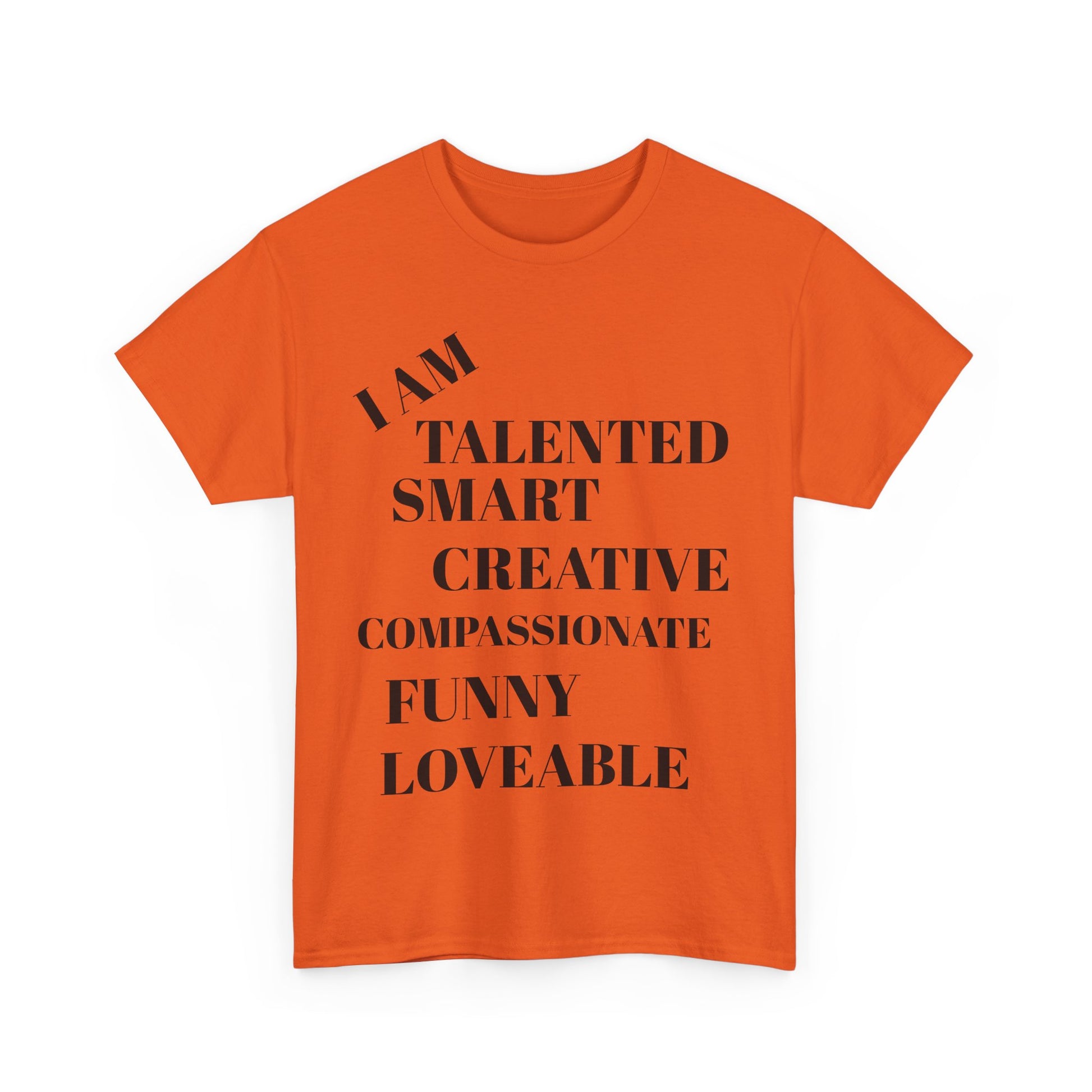 Empowering Unisex Tee - I Am Talented, Smart, Creative, Funny, Loveable, Perfect for Self-Love, Motivational Gift, Inspirational Wear, [...]