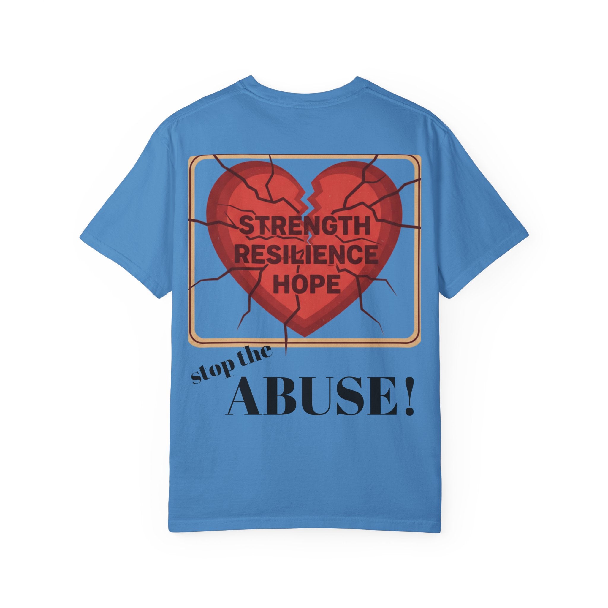 Unisex T-shirt for Abuse Awareness, Heart Design Apparel, Support Mental Health, Thought-Provoking Gift, Everyday Comfort Wear