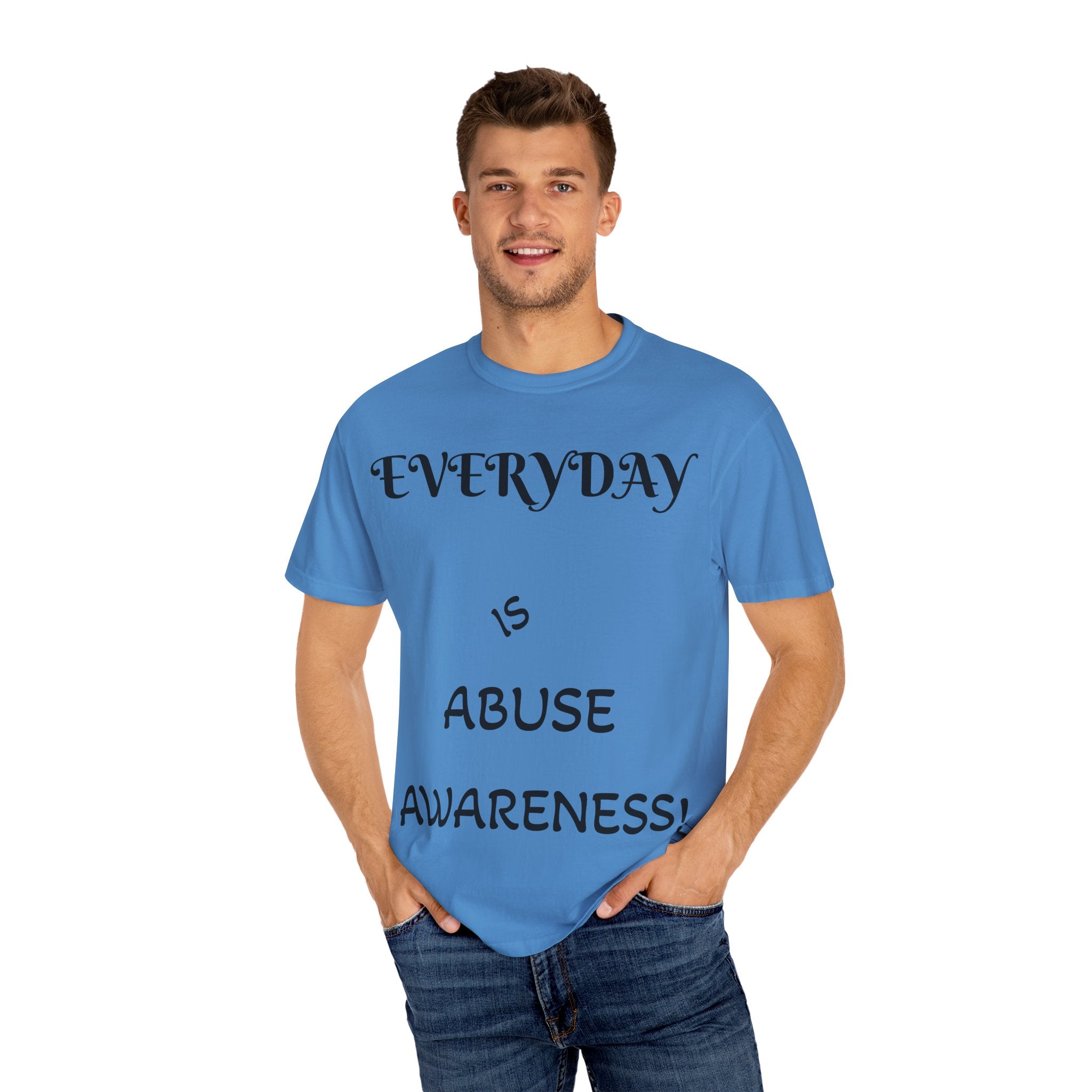Unisex T-shirt for Abuse Awareness, Heart Design Apparel, Support Mental Health, Thought-Provoking Gift, Everyday Comfort Wear