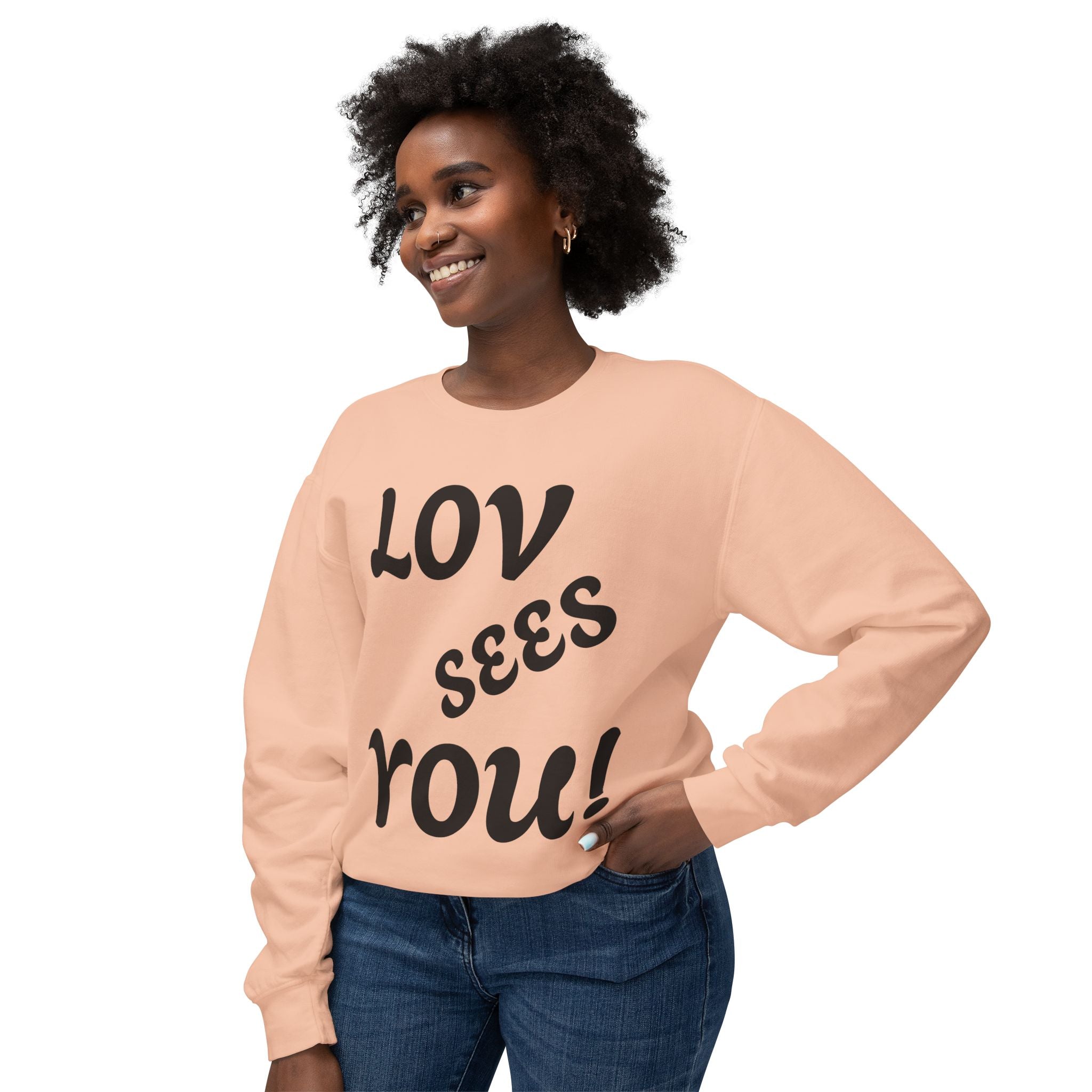 Love Sees You Crewneck Sweatshirt | Unisex Trendy Apparel | Eye Design | Perfect Gift for Self-Love & Spiritual Vibes
