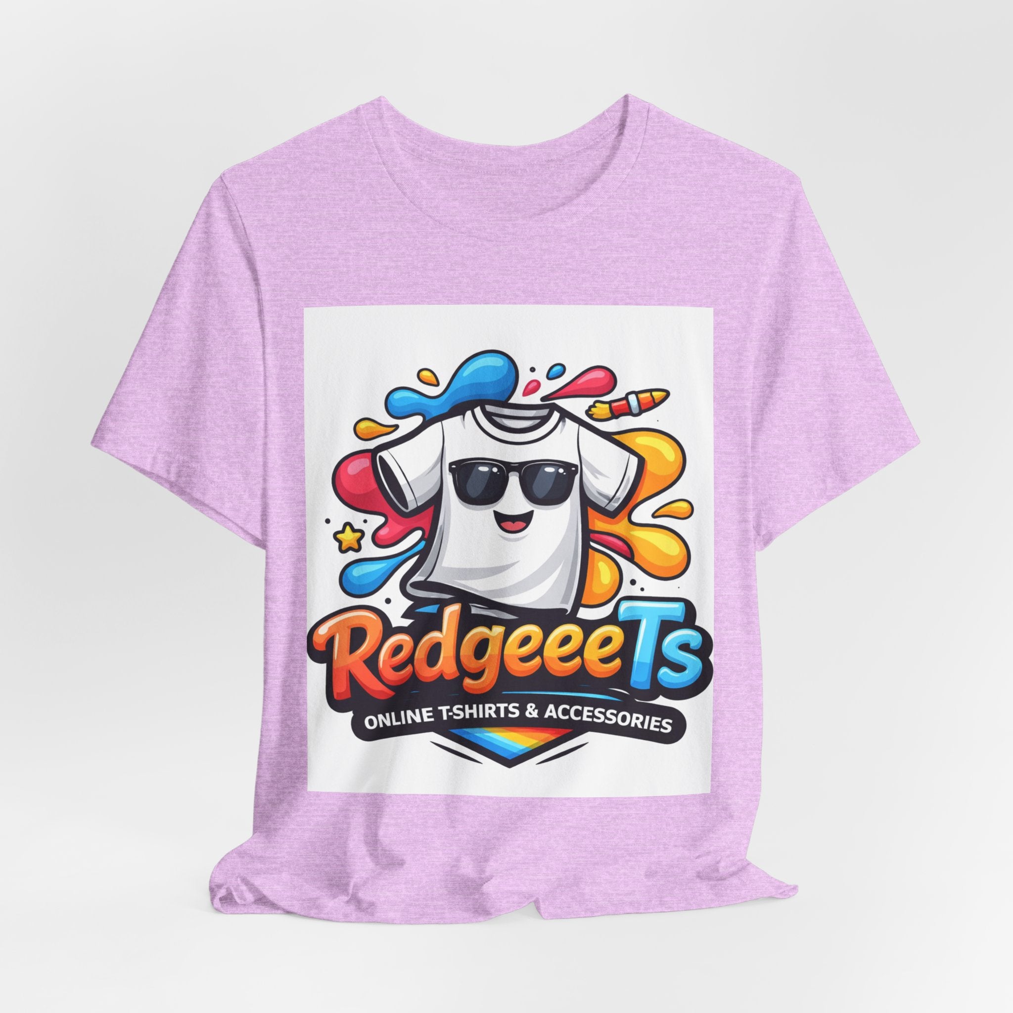 Graphic Tee — Colorful 'RedgeeeTs' Logo Front with QR Code 'Scan Me!' Back