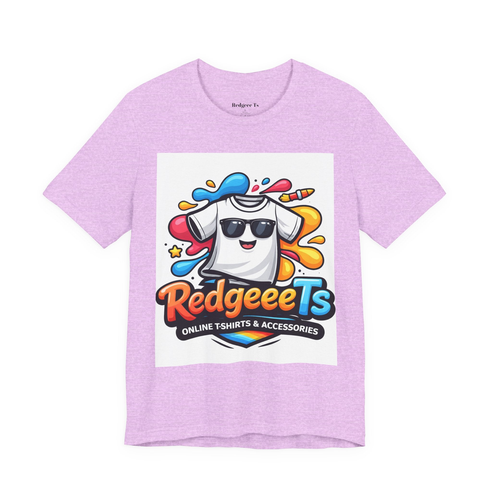 Graphic Tee — Colorful 'RedgeeeTs' Logo Front with QR Code 'Scan Me!' Back
