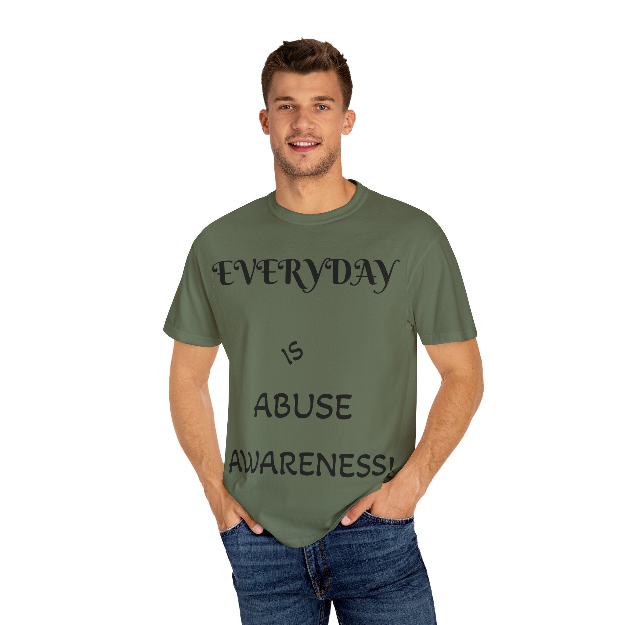 Unisex T-shirt for Abuse Awareness, Heart Design Apparel, Support Mental Health, Thought-Provoking Gift, Everyday Comfort Wear