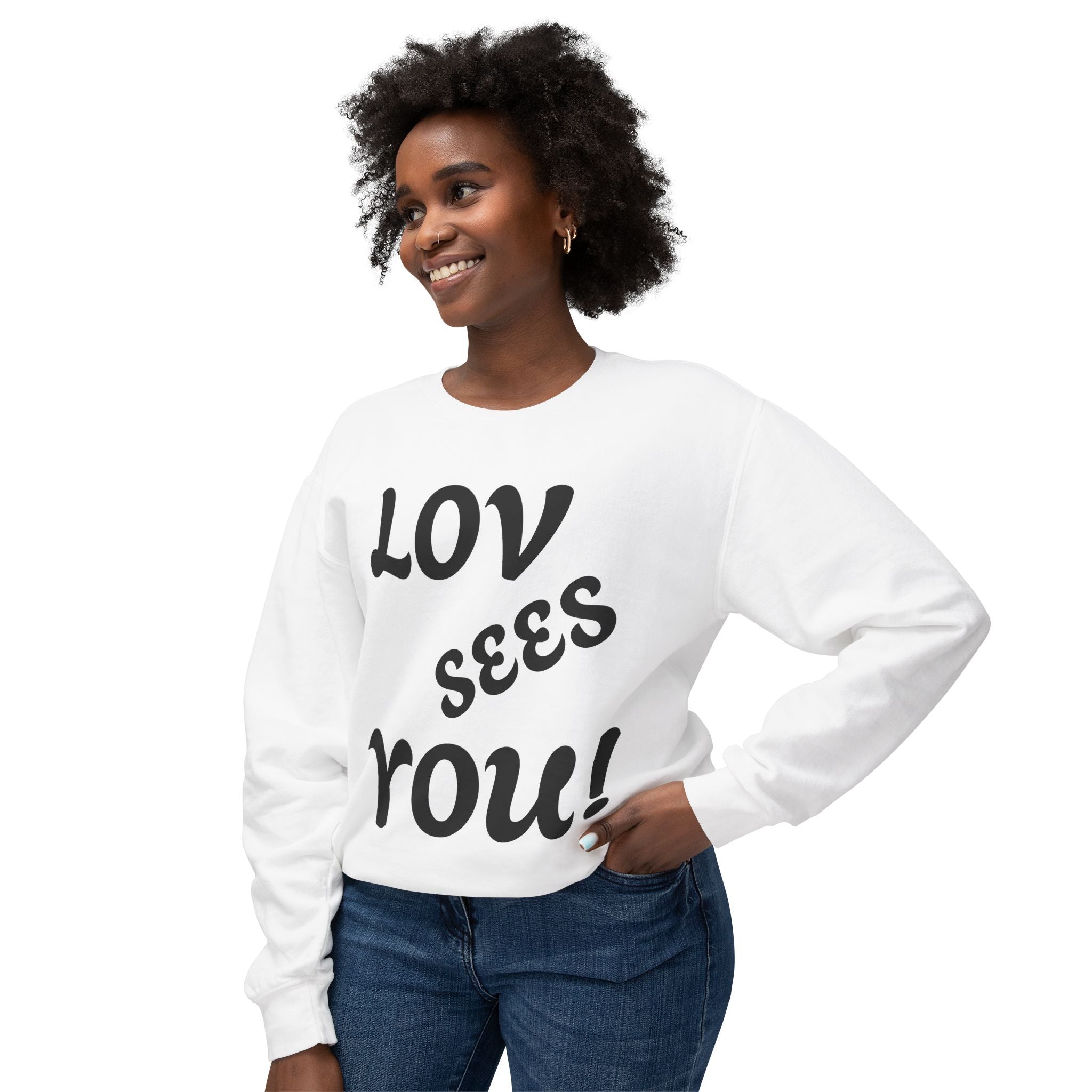 Love Sees You Crewneck Sweatshirt | Unisex Trendy Apparel | Eye Design | Perfect Gift for Self-Love & Spiritual Vibes