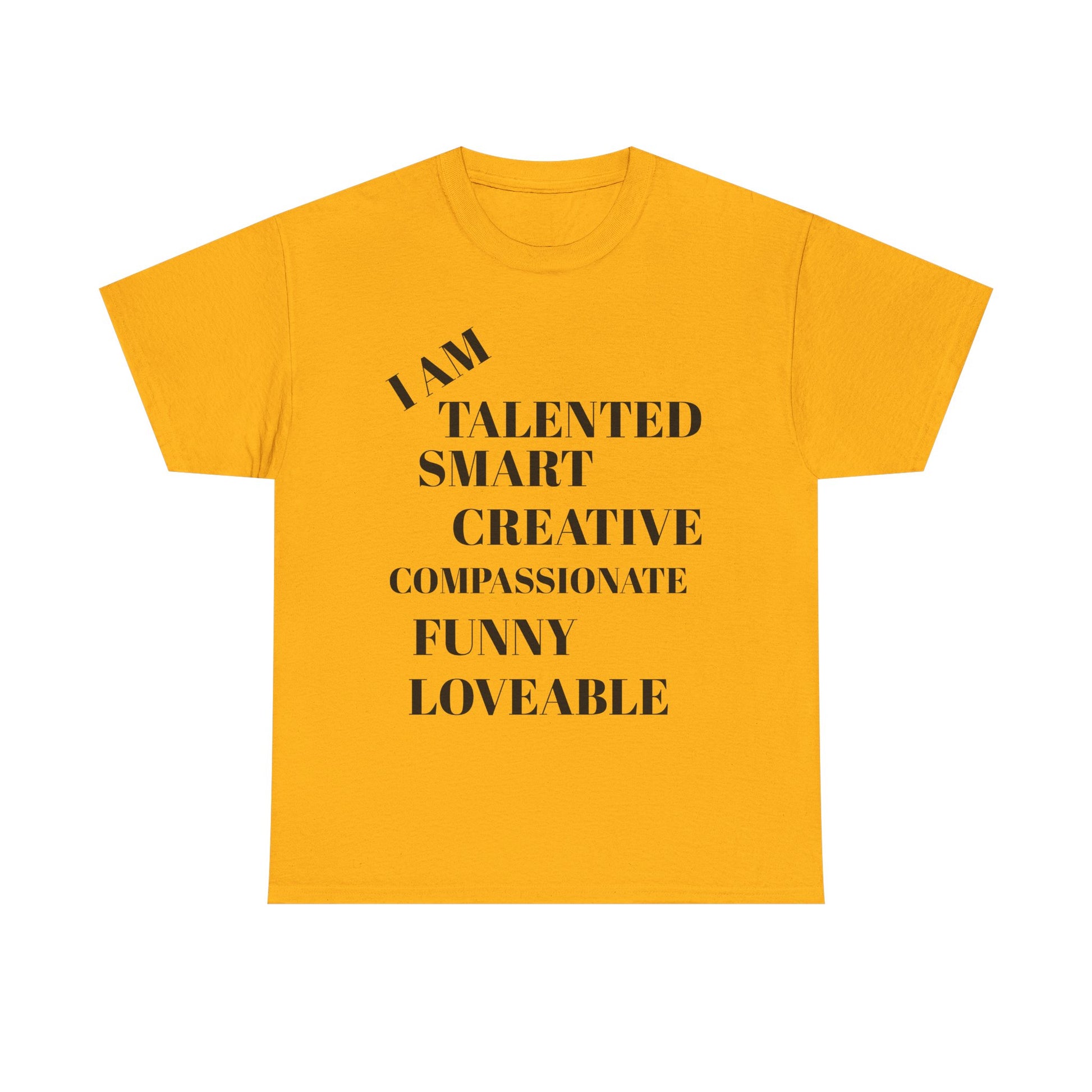 Empowering Unisex Tee - I Am Talented, Smart, Creative, Funny, Loveable, Perfect for Self-Love, Motivational Gift, Inspirational Wear, [...]