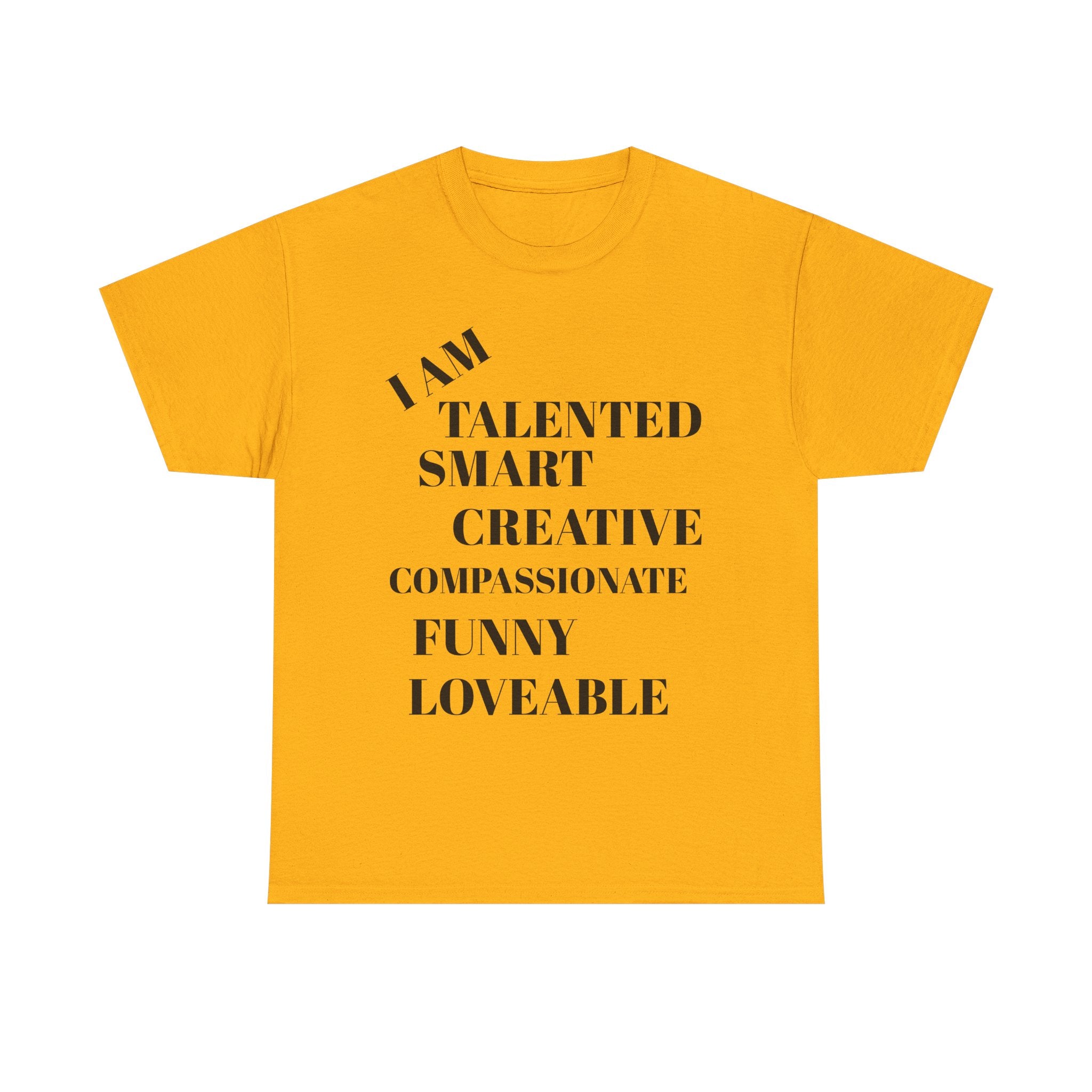 Empowering Unisex Tee - I Am Talented, Smart, Creative, Funny, Loveable, Perfect for Self-Love, Motivational Gift, Inspirational Wear, [...]