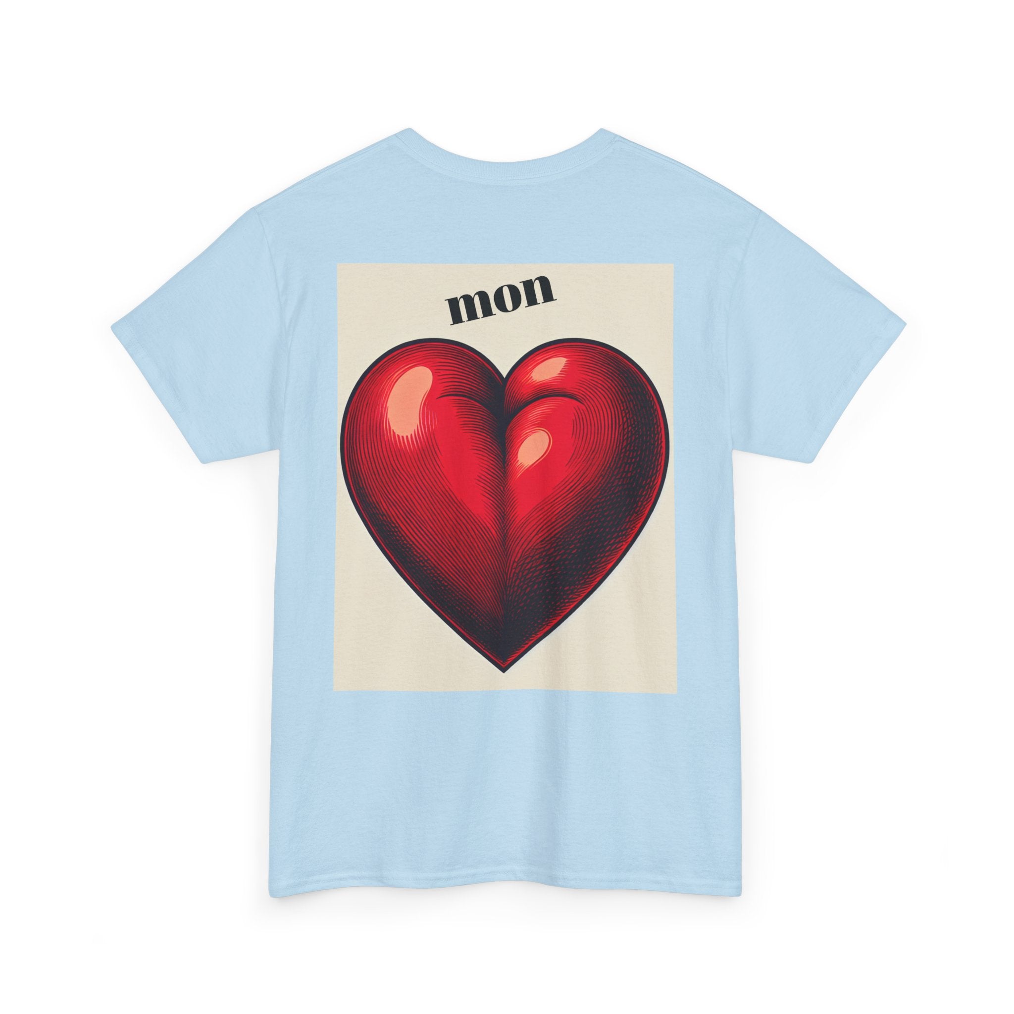 Romantic Unisex Tee with Heart Design, Perfect for Gifts, Casual Wear, Valentine's Day, Anniversaries, Sweetheart Tees