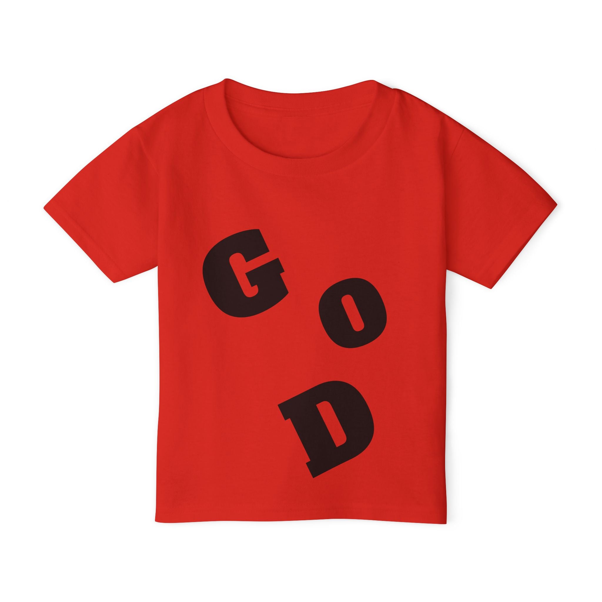 Toddler T‑Shirt — “God Loves Me” Diagonal Bold Typography (Christian Kids Tee)