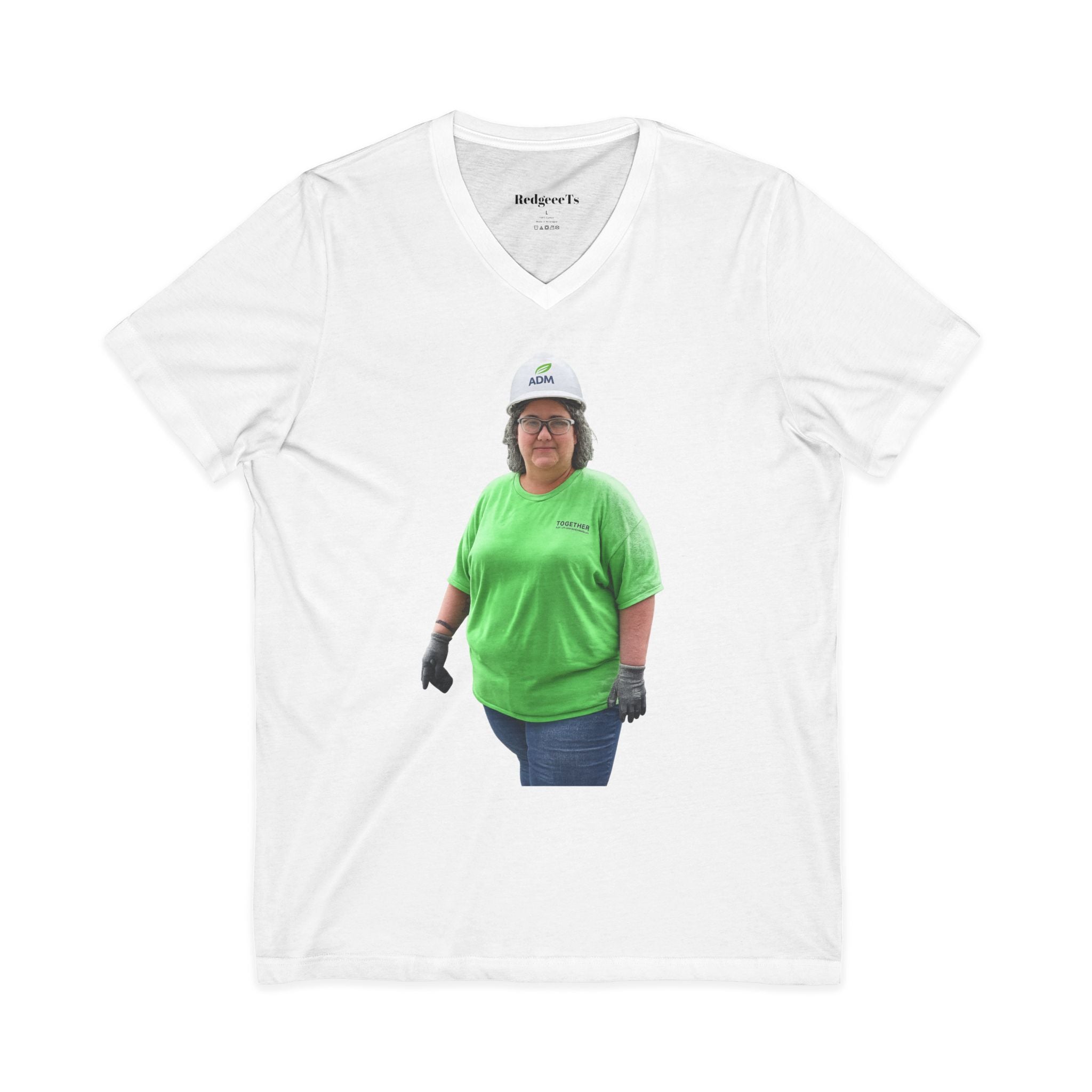 Unisex Jersey Short Sleeve V-Neck Tee