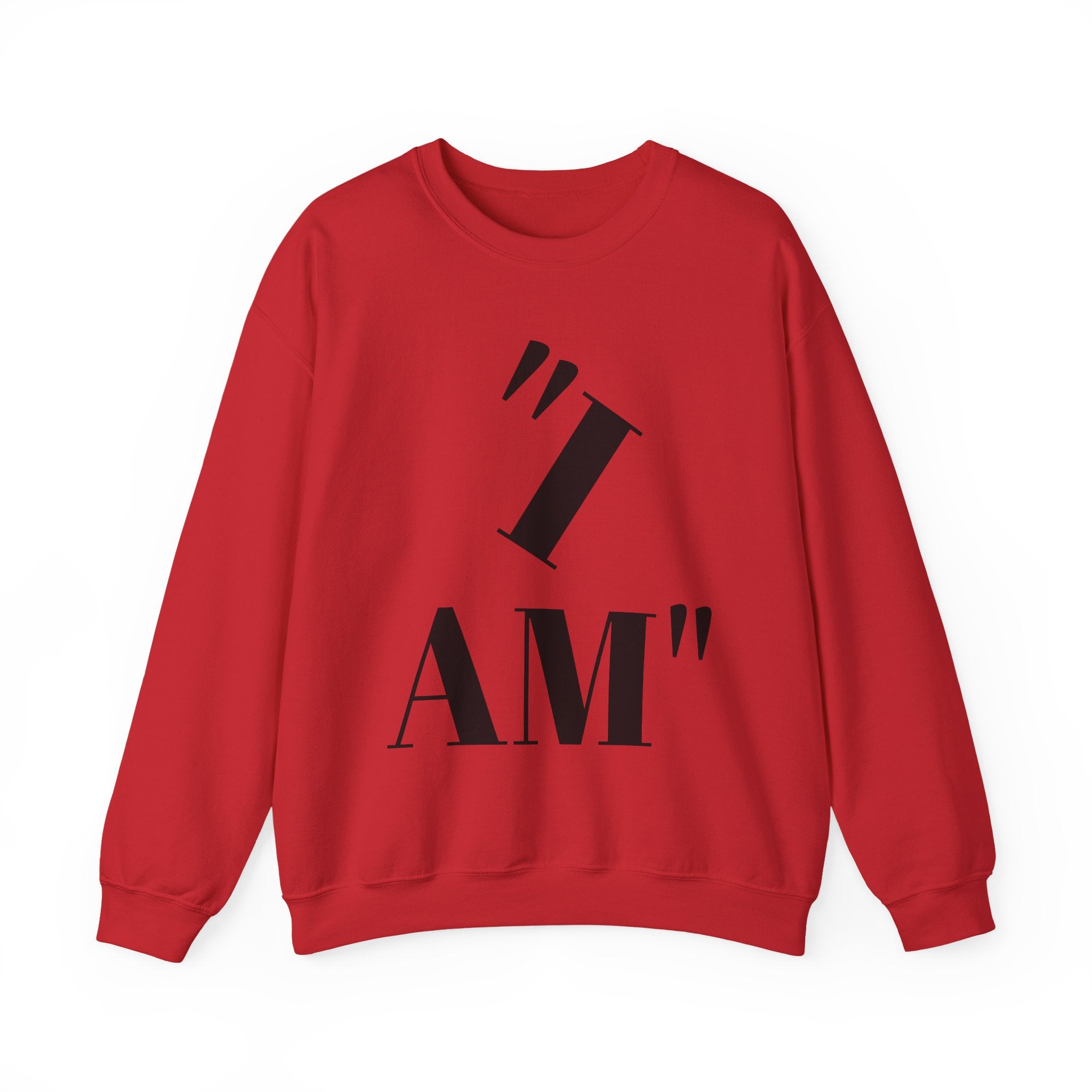 Empowering Unisex Sweatshirt: 'I AM' Inspirational Crewneck, Motivational Gift for Her, Self-Love Apparel, Cozy Casual Wear