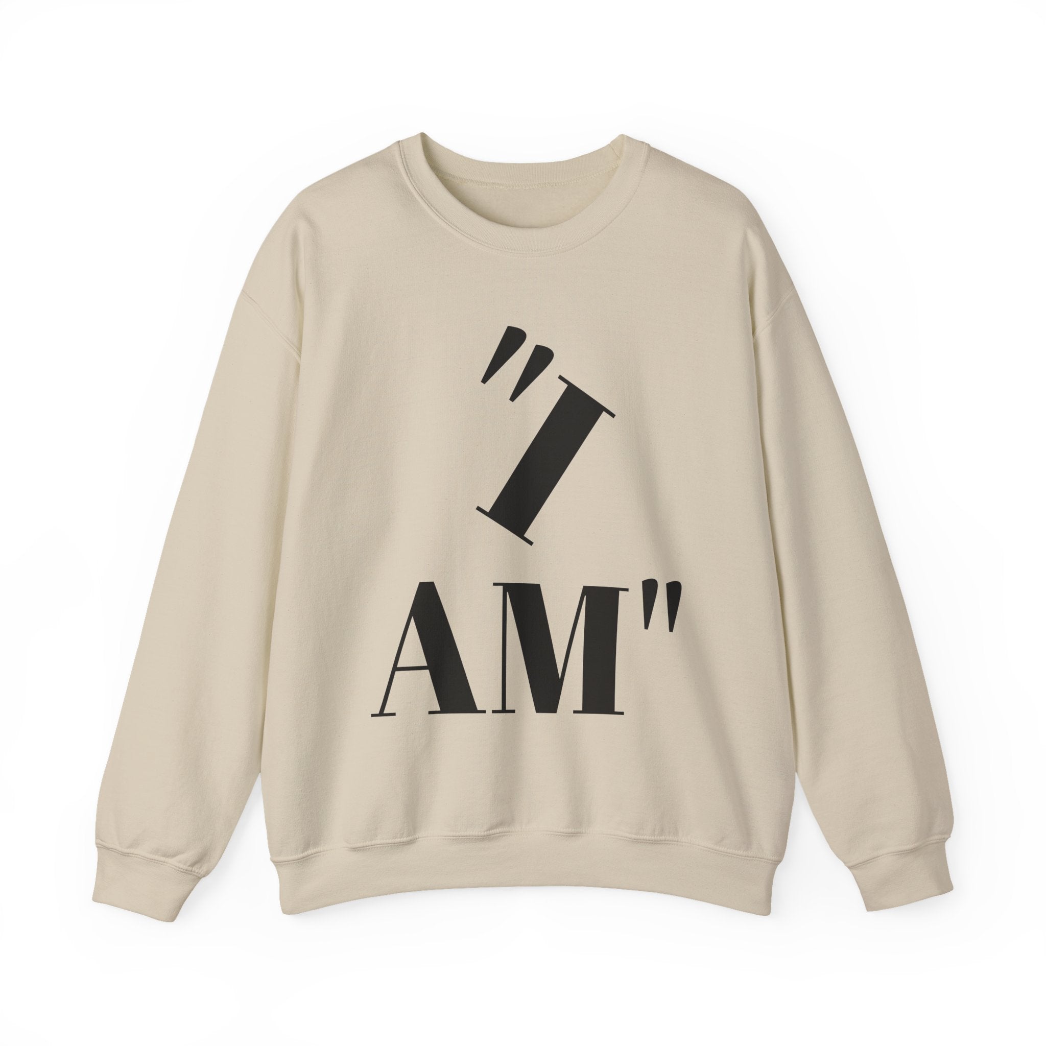 Empowering Unisex Sweatshirt: 'I AM' Inspirational Crewneck, Motivational Gift for Her, Self-Love Apparel, Cozy Casual Wear