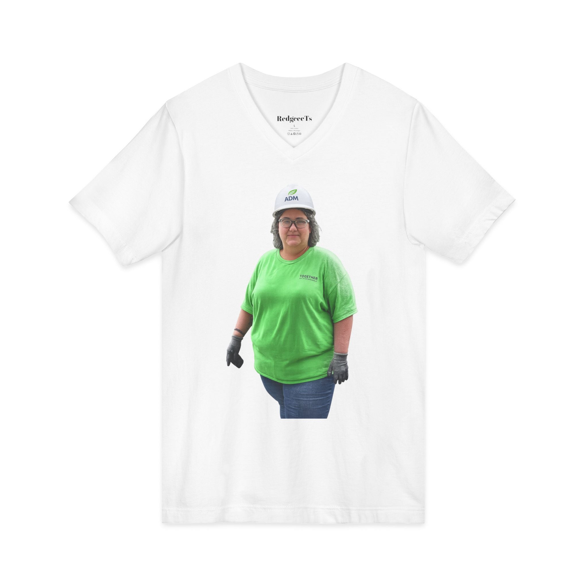 Unisex Jersey Short Sleeve V-Neck Tee