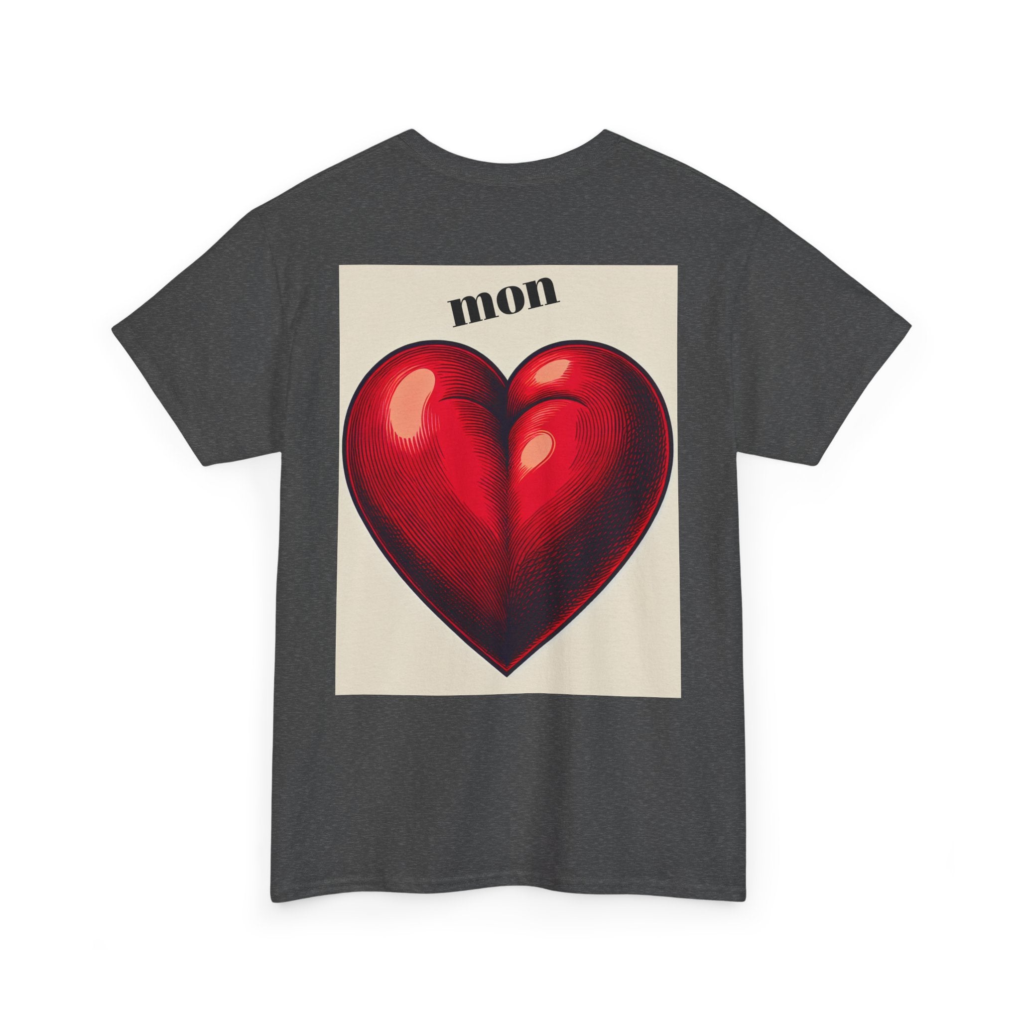 Romantic Unisex Tee with Heart Design, Perfect for Gifts, Casual Wear, Valentine's Day, Anniversaries, Sweetheart Tees