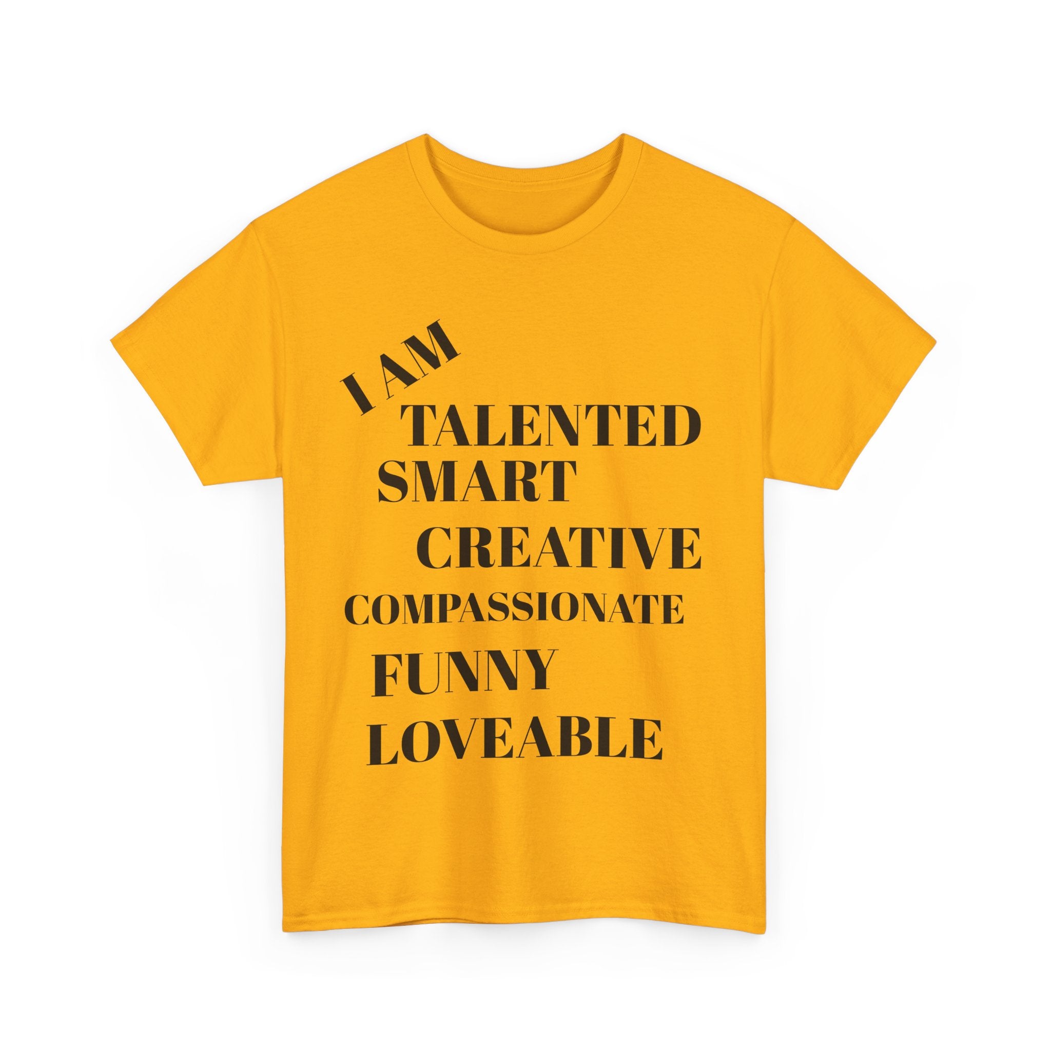 Empowering Unisex Tee - I Am Talented, Smart, Creative, Funny, Loveable, Perfect for Self-Love, Motivational Gift, Inspirational Wear, [...]