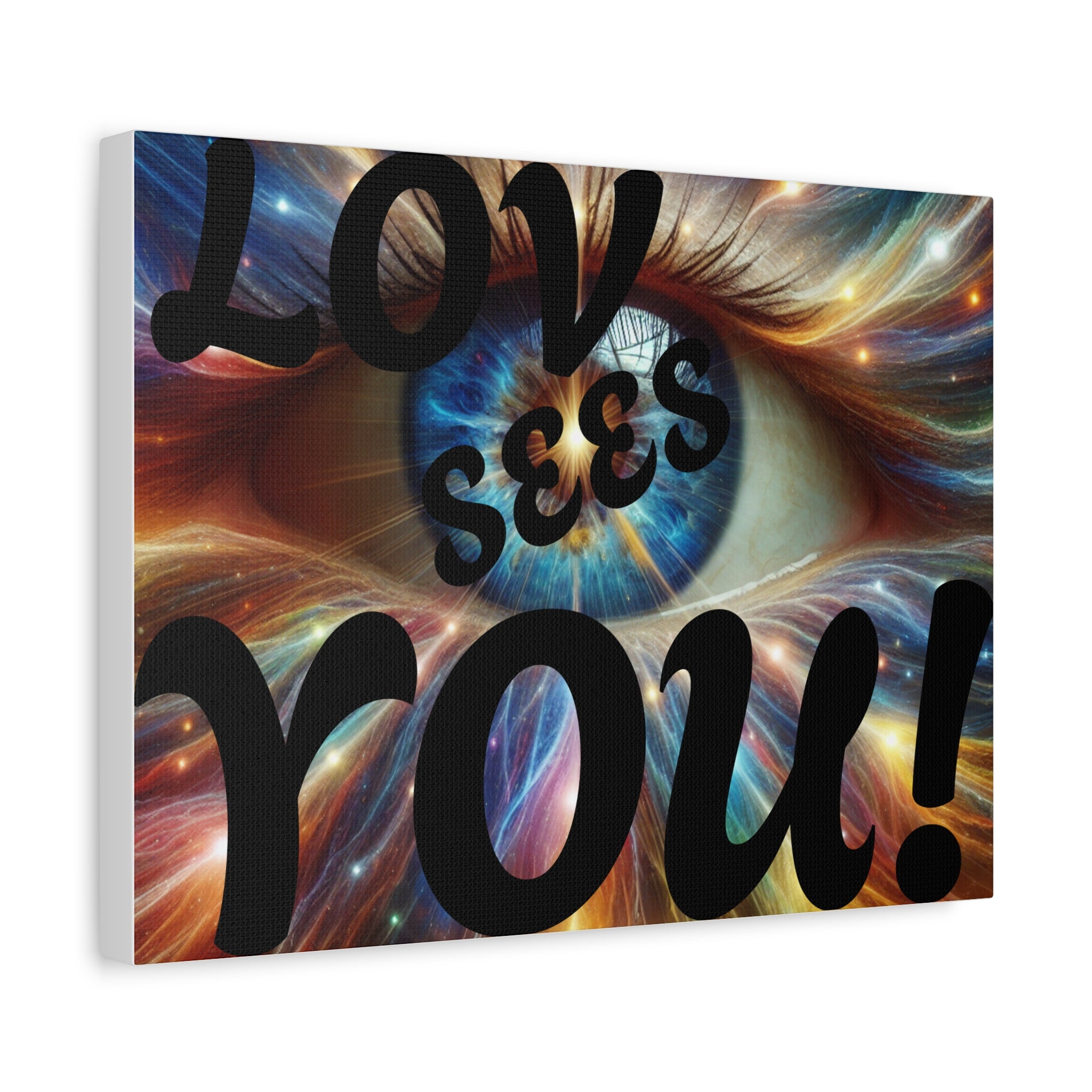Eye-Catching Canvas Art, Inspirational Wall Decor, Love Sees You Quote, Modern Home Decor, Unique Gift Idea