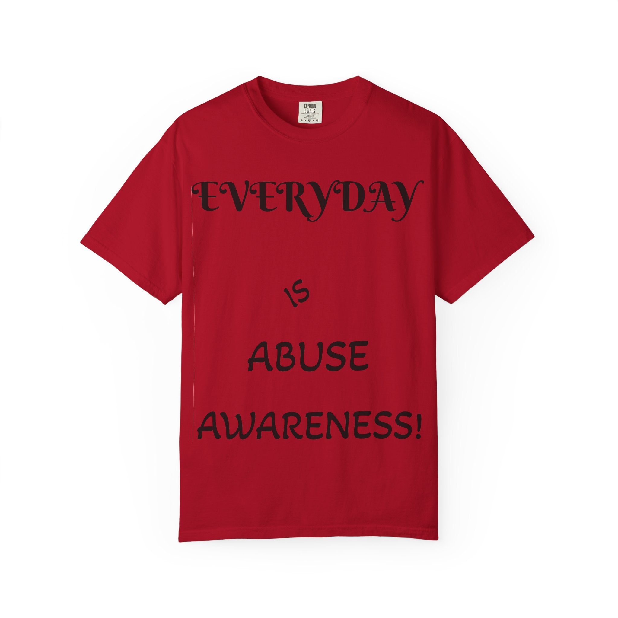 Unisex T-shirt for Abuse Awareness, Heart Design Apparel, Support Mental Health, Thought-Provoking Gift, Everyday Comfort Wear