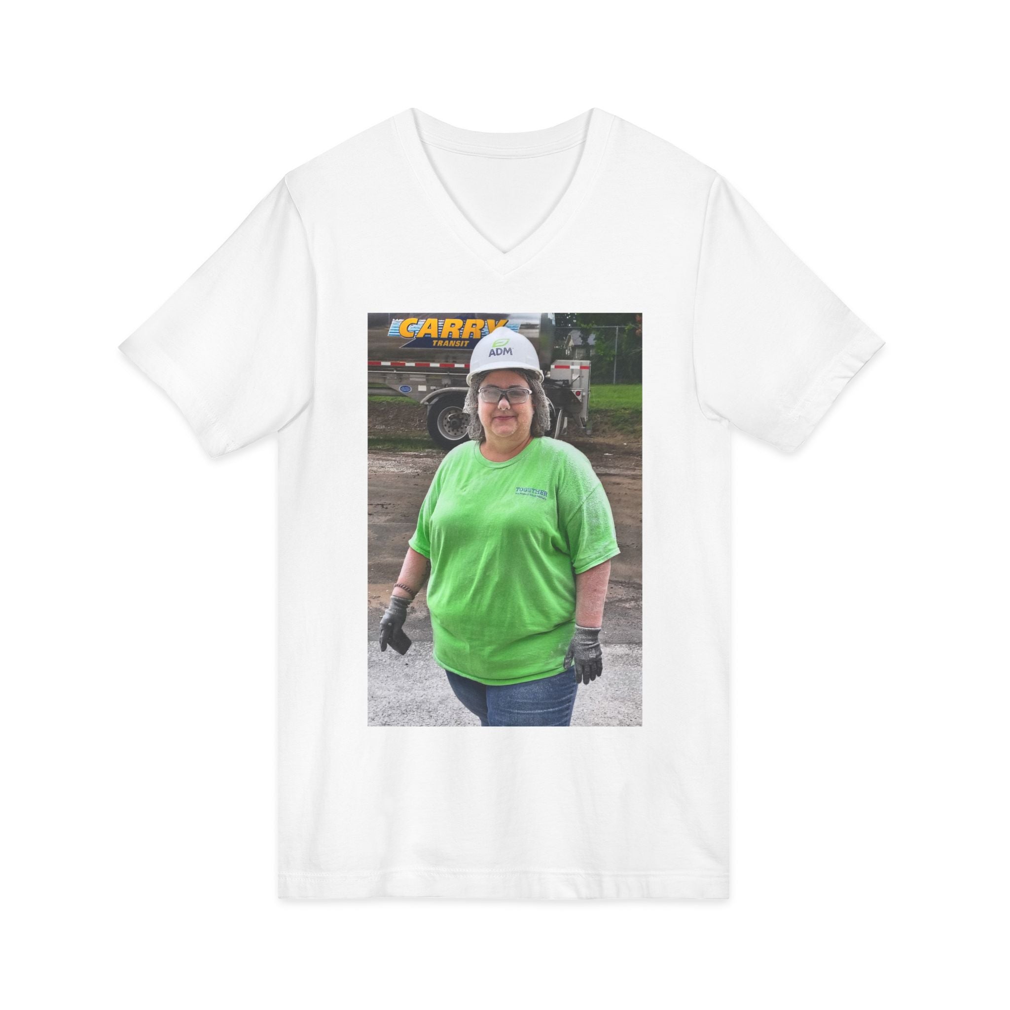 Unisex Jersey Short Sleeve V-Neck Tee