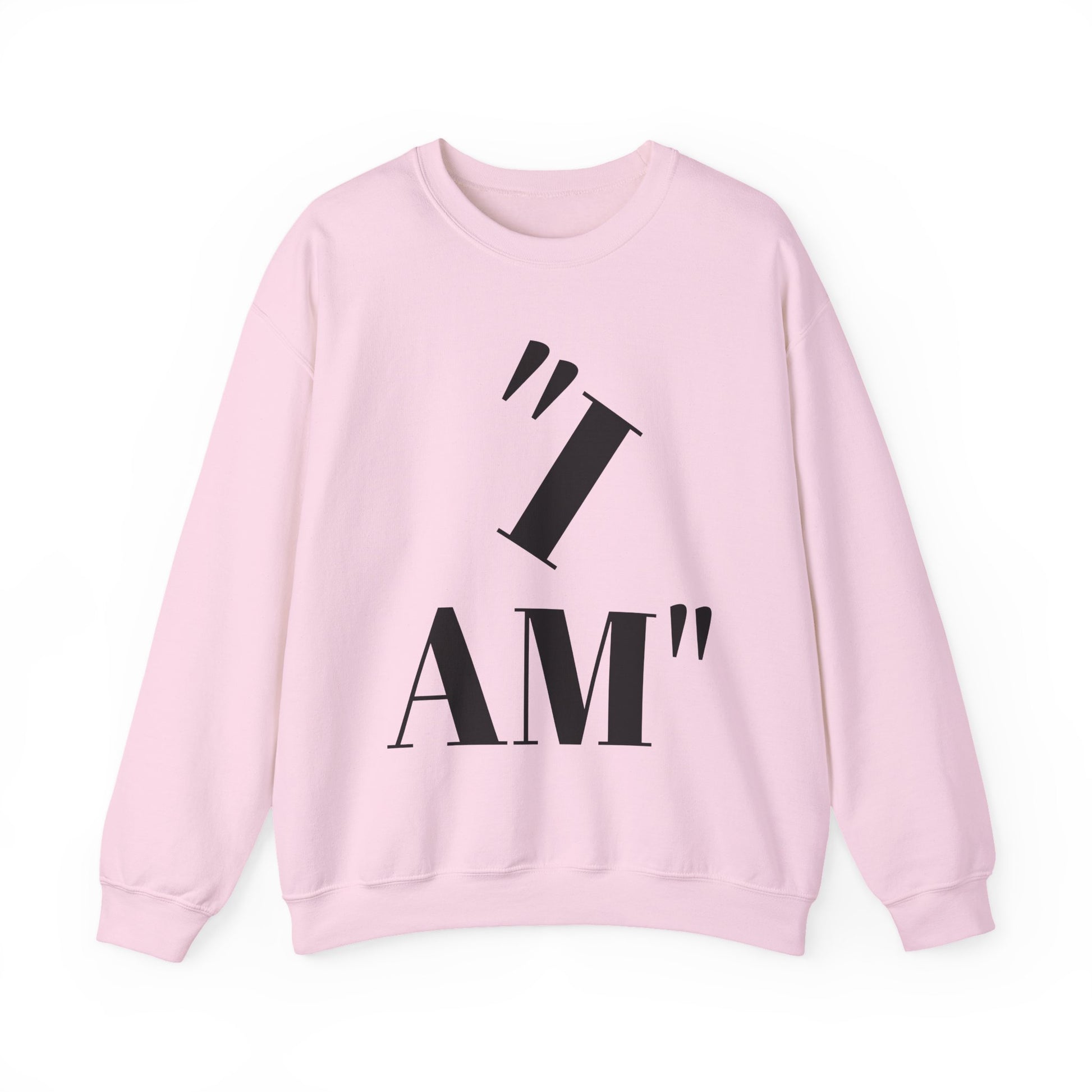 Empowering Unisex Sweatshirt: 'I AM' Inspirational Crewneck, Motivational Gift for Her, Self-Love Apparel, Cozy Casual Wear