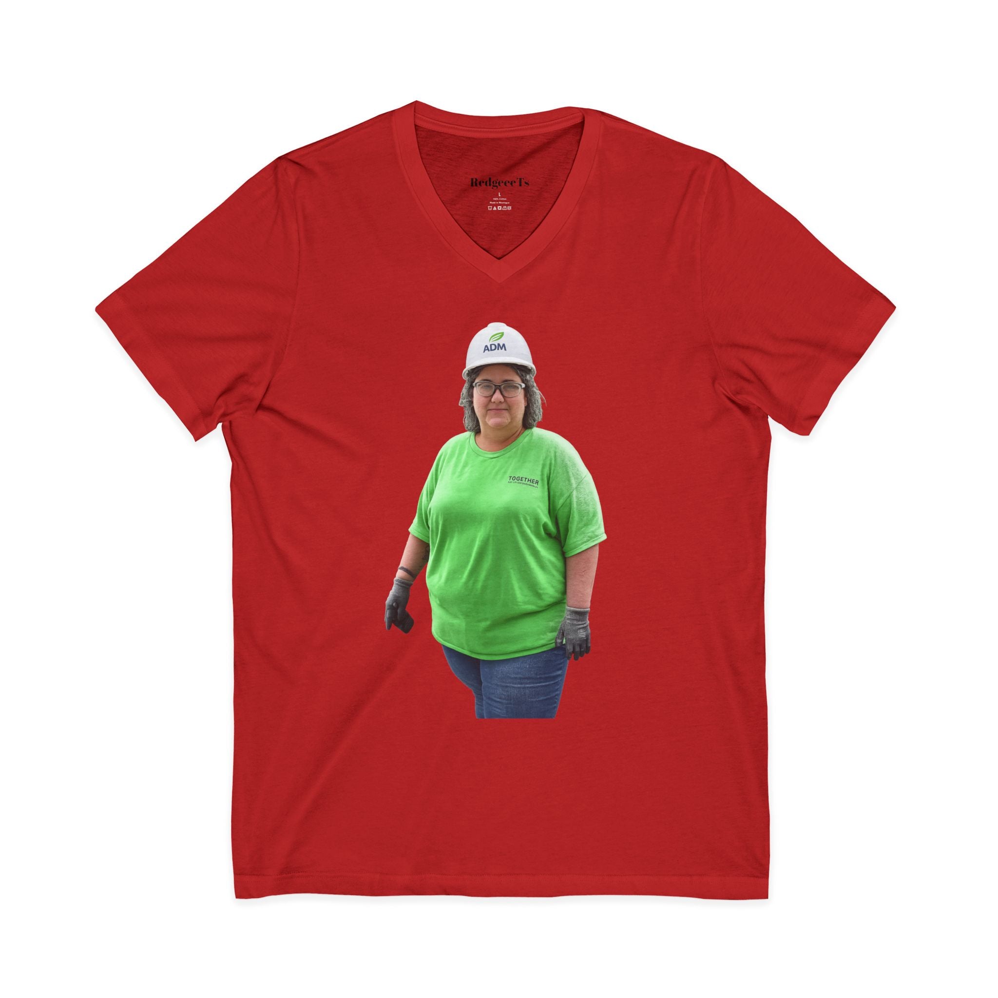 Unisex Jersey Short Sleeve V-Neck Tee