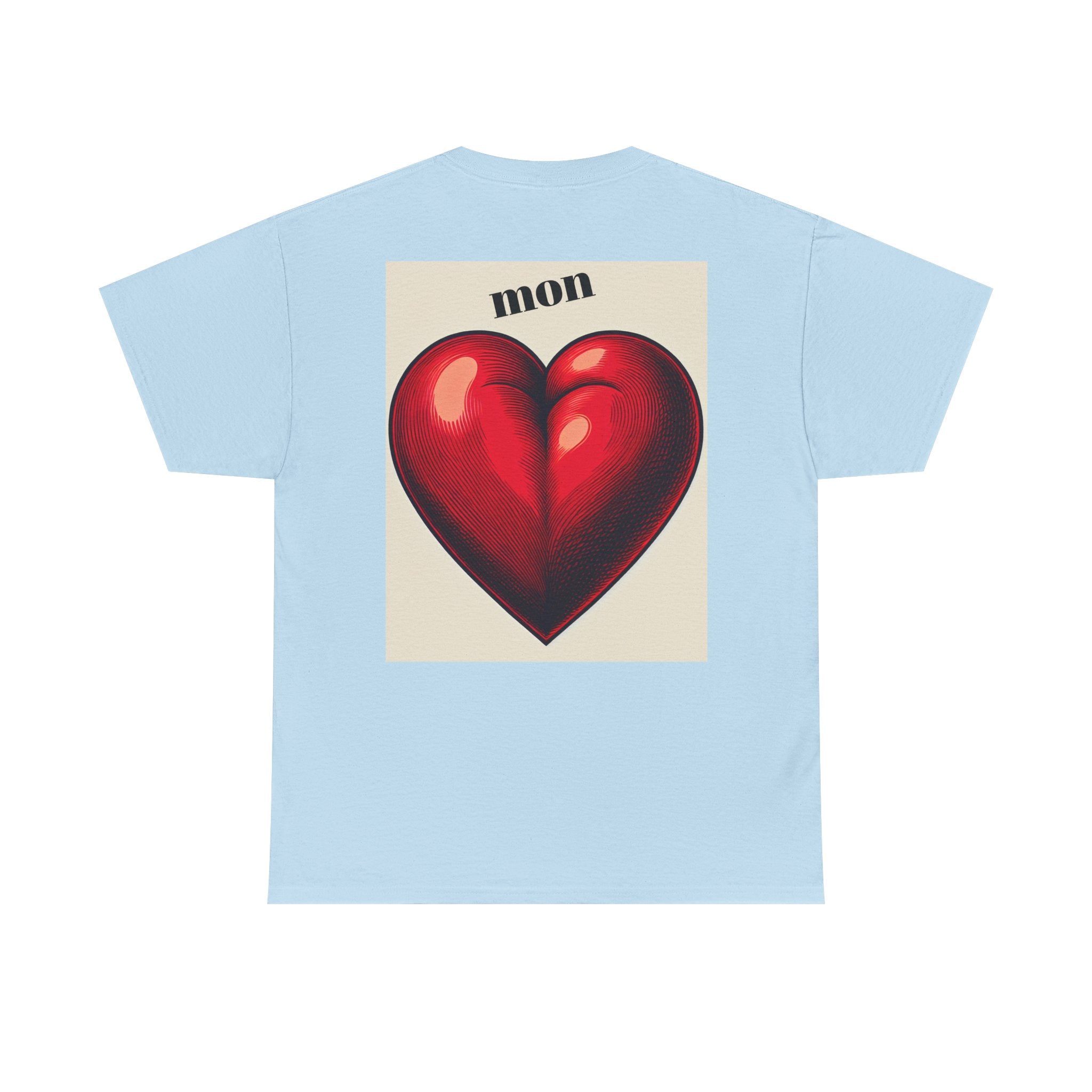 Romantic Unisex Tee with Heart Design, Perfect for Gifts, Casual Wear, Valentine's Day, Anniversaries, Sweetheart Tees