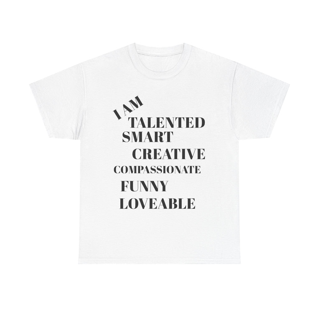 Empowering Unisex Tee - I Am Talented, Smart, Creative, Funny, Loveable, Perfect for Self-Love, Motivational Gift, Inspirational Wear, [...]