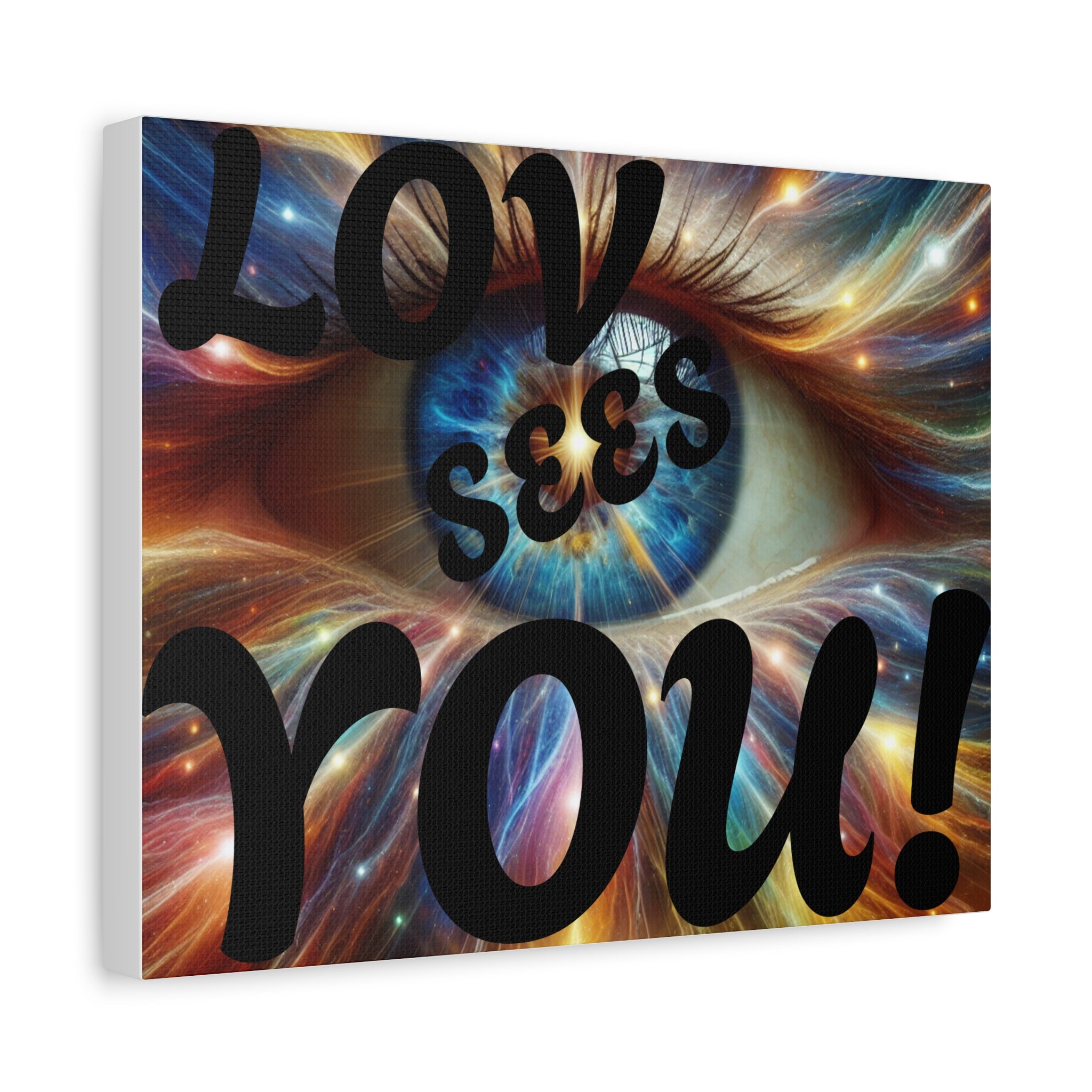 Eye-Catching Canvas Art, Inspirational Wall Decor, Love Sees You Quote, Modern Home Decor, Unique Gift Idea