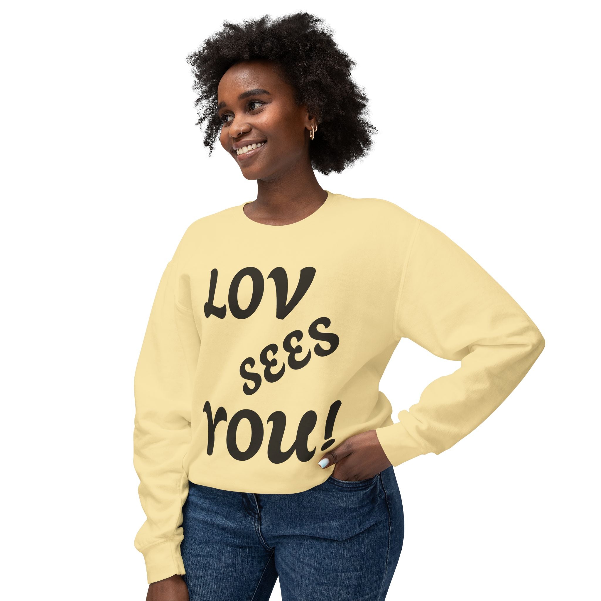 Love Sees You Crewneck Sweatshirt | Unisex Trendy Apparel | Eye Design | Perfect Gift for Self-Love & Spiritual Vibes