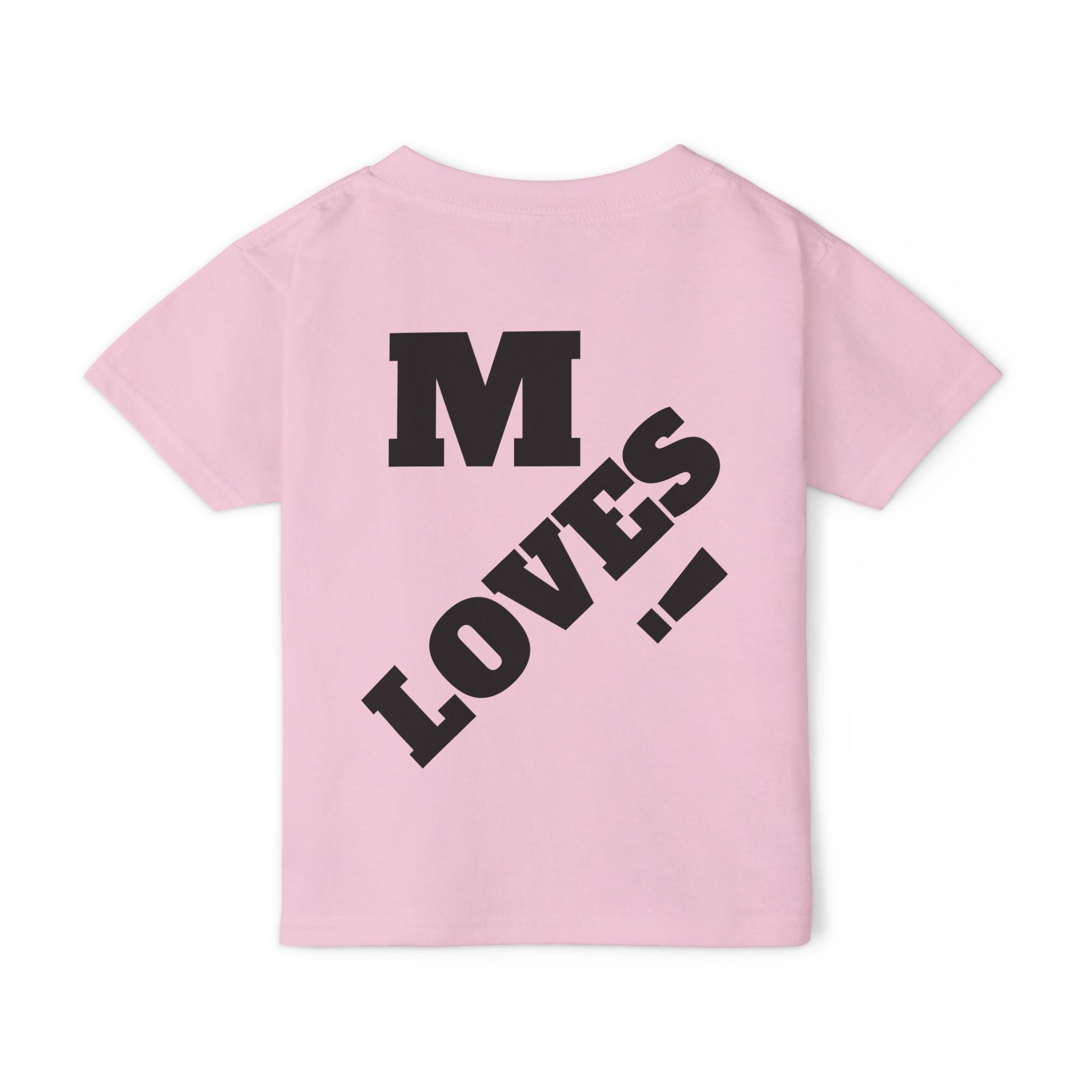 Toddler T‑Shirt — “God Loves Me” Diagonal Bold Typography (Christian Kids Tee)