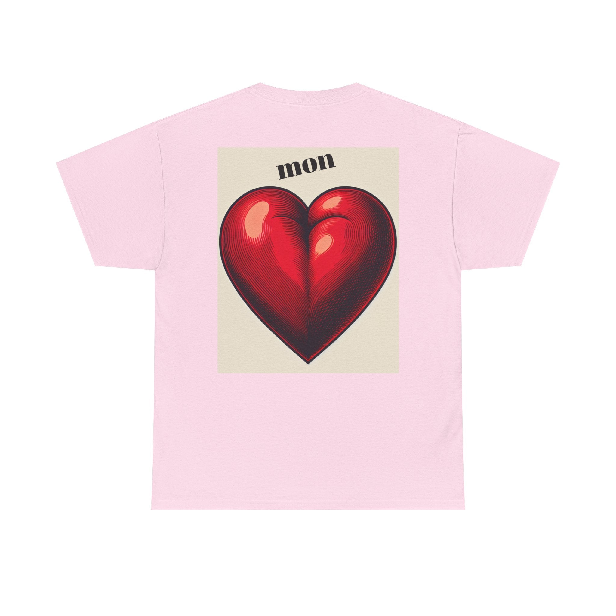 Romantic Unisex Tee with Heart Design, Perfect for Gifts, Casual Wear, Valentine's Day, Anniversaries, Sweetheart Tees