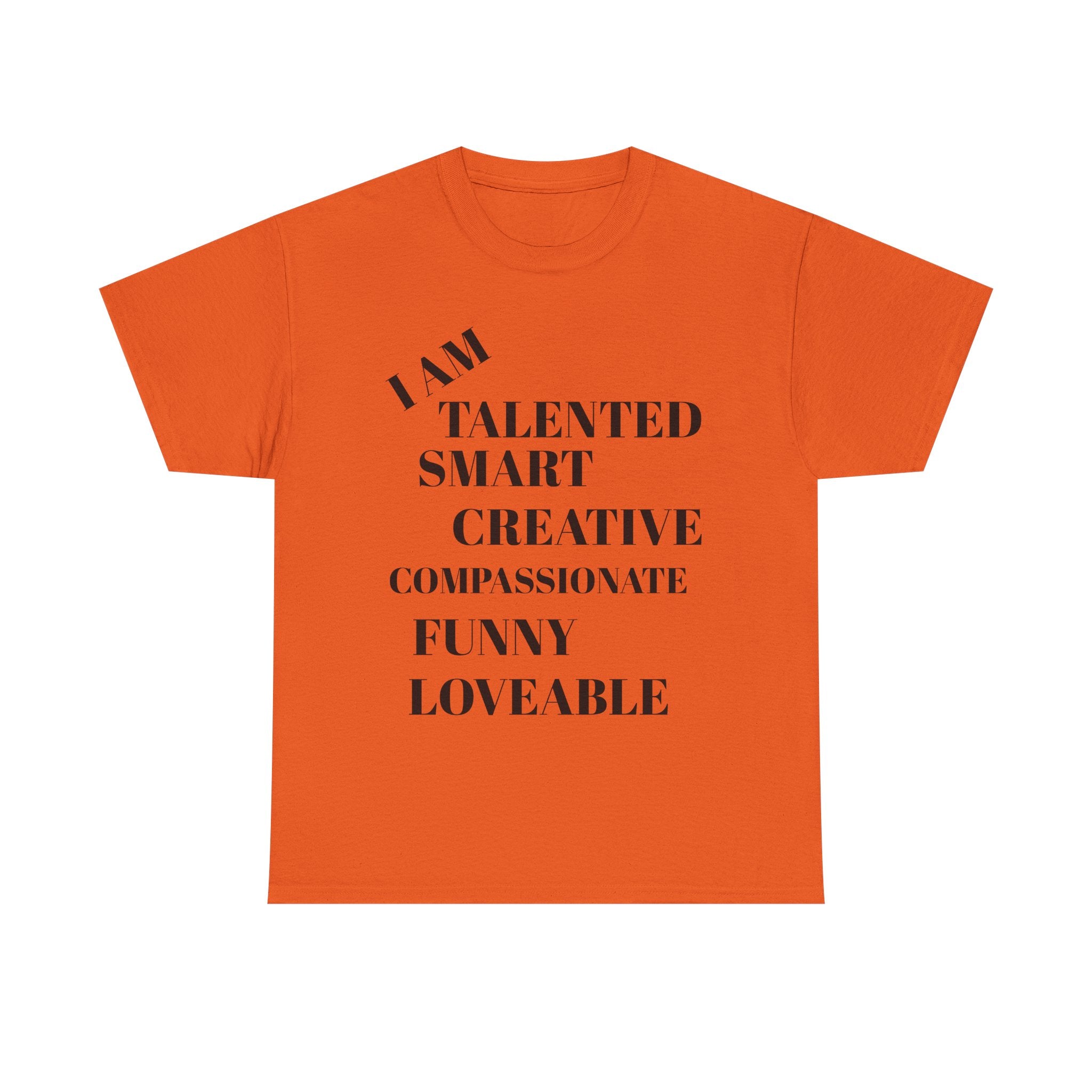 Empowering Unisex Tee - I Am Talented, Smart, Creative, Funny, Loveable, Perfect for Self-Love, Motivational Gift, Inspirational Wear, [...]
