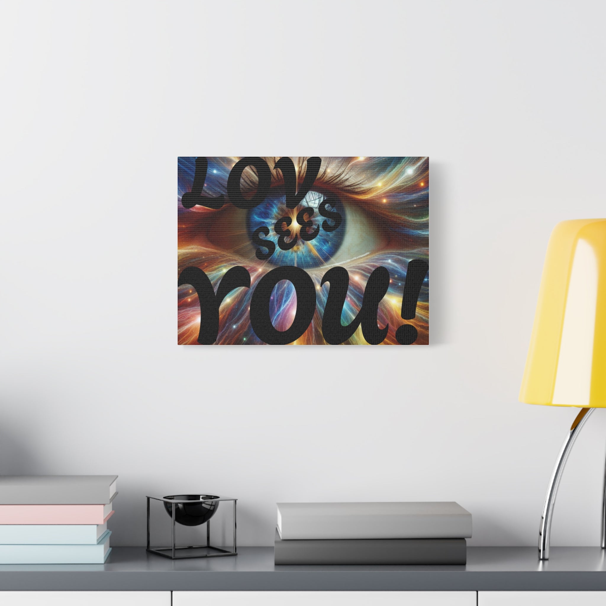 Eye-Catching Canvas Art, Inspirational Wall Decor, Love Sees You Quote, Modern Home Decor, Unique Gift Idea