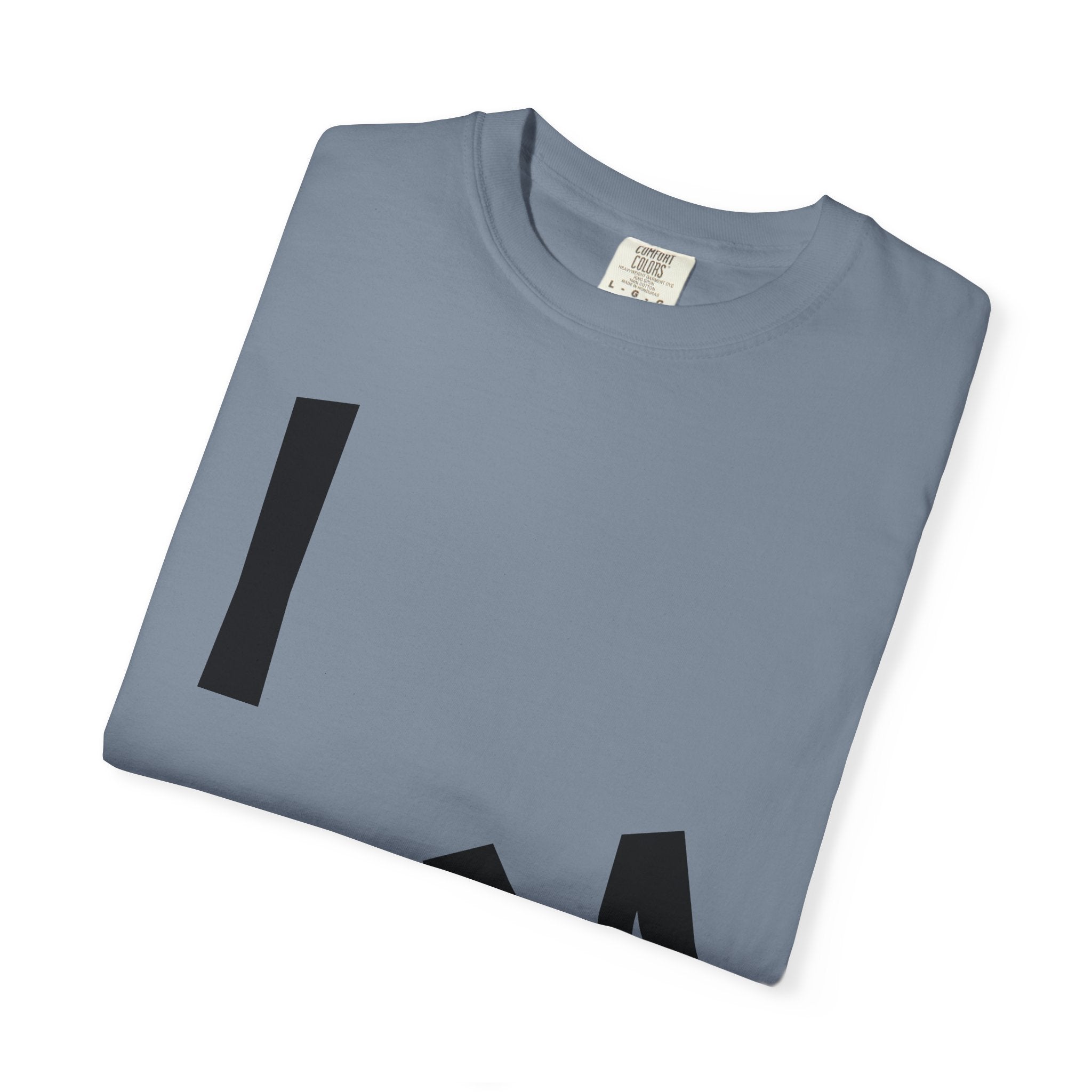 T-Shirt — “I AM” Front Text with Cloud Heart Love Back Graphic | Positive Self-Love Tee