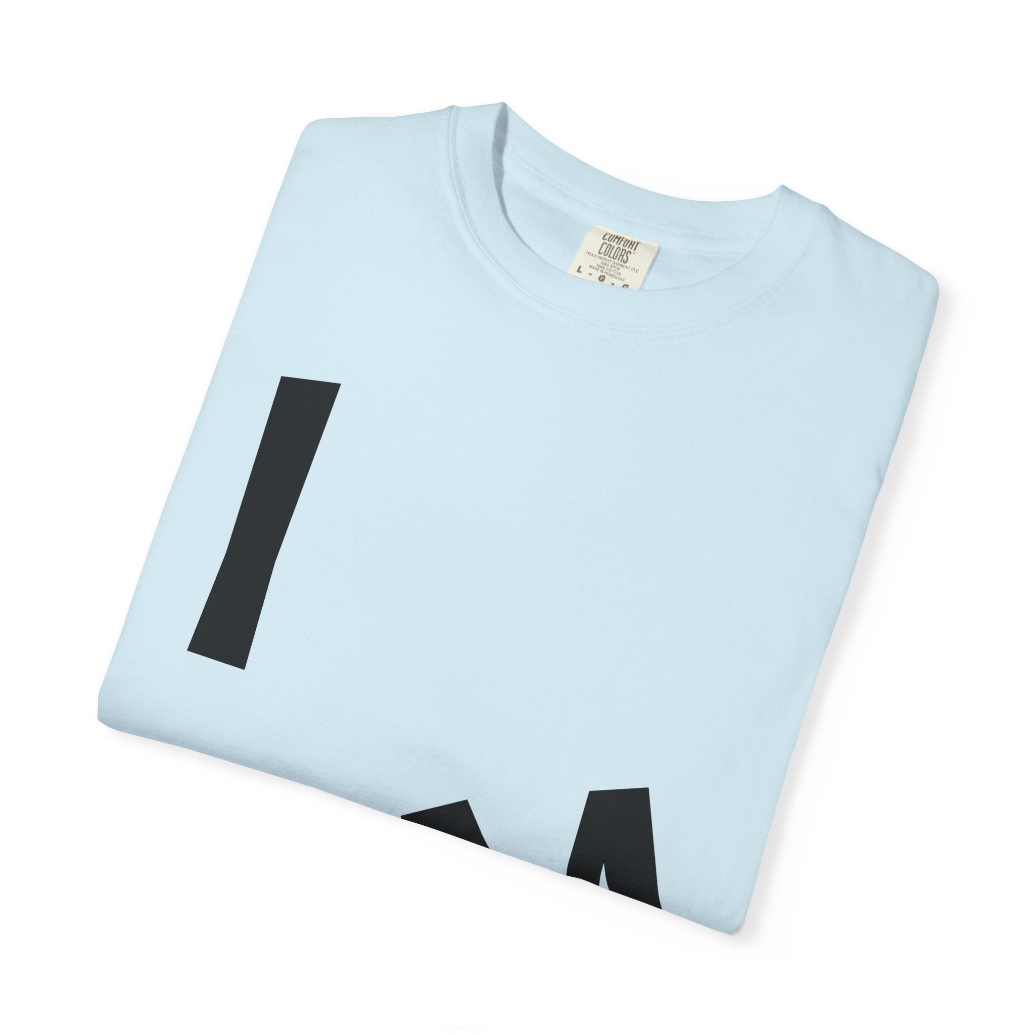 T-Shirt — “I AM” Front Text with Cloud Heart Love Back Graphic | Positive Self-Love Tee