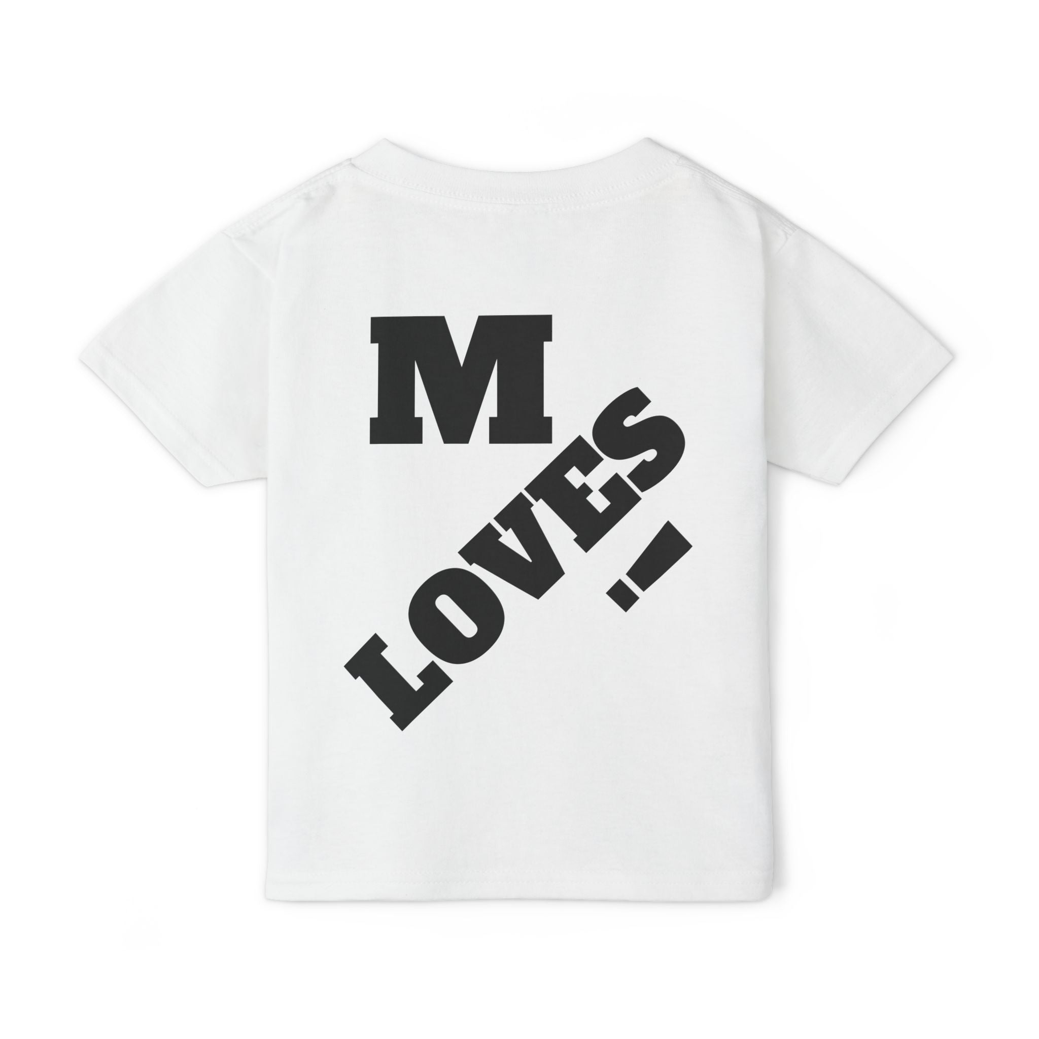 Toddler T‑Shirt — “God Loves Me” Diagonal Bold Typography (Christian Kids Tee)