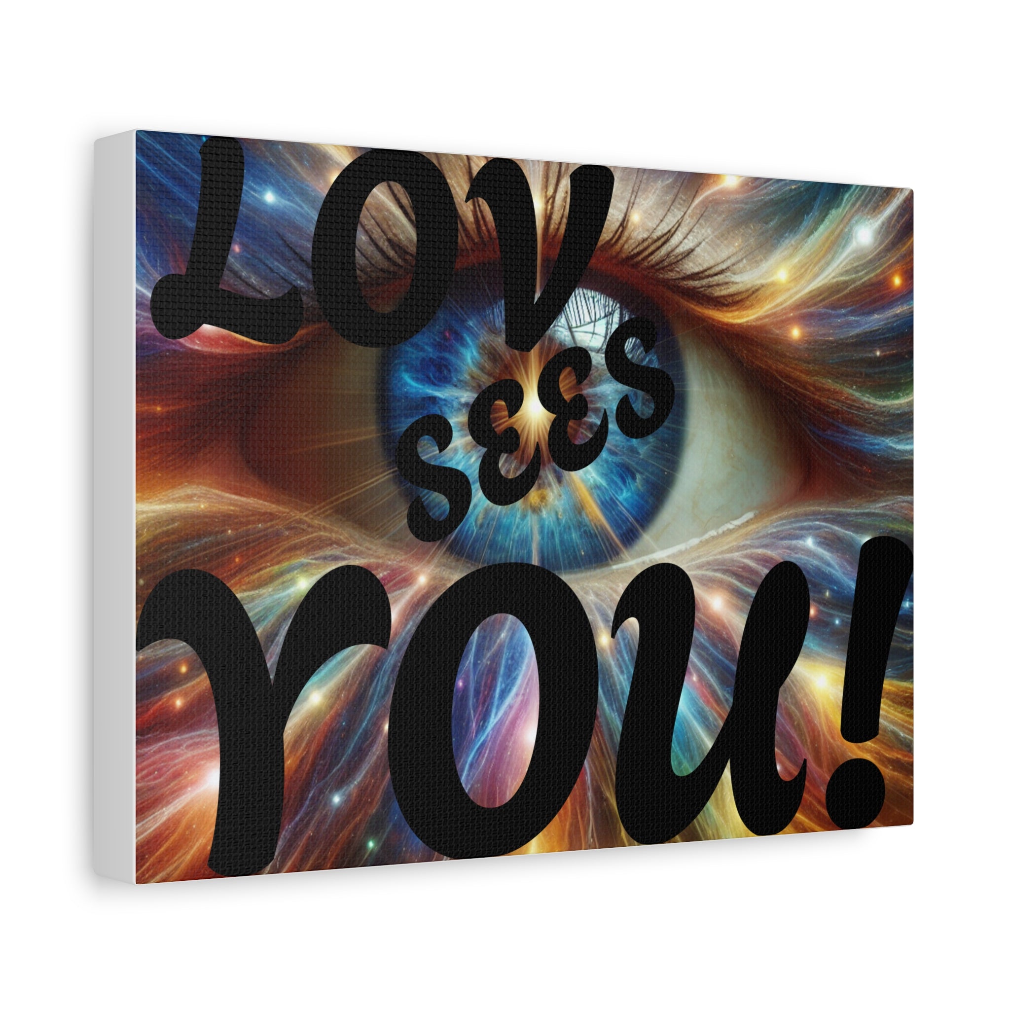 Eye-Catching Canvas Art, Inspirational Wall Decor, Love Sees You Quote, Modern Home Decor, Unique Gift Idea