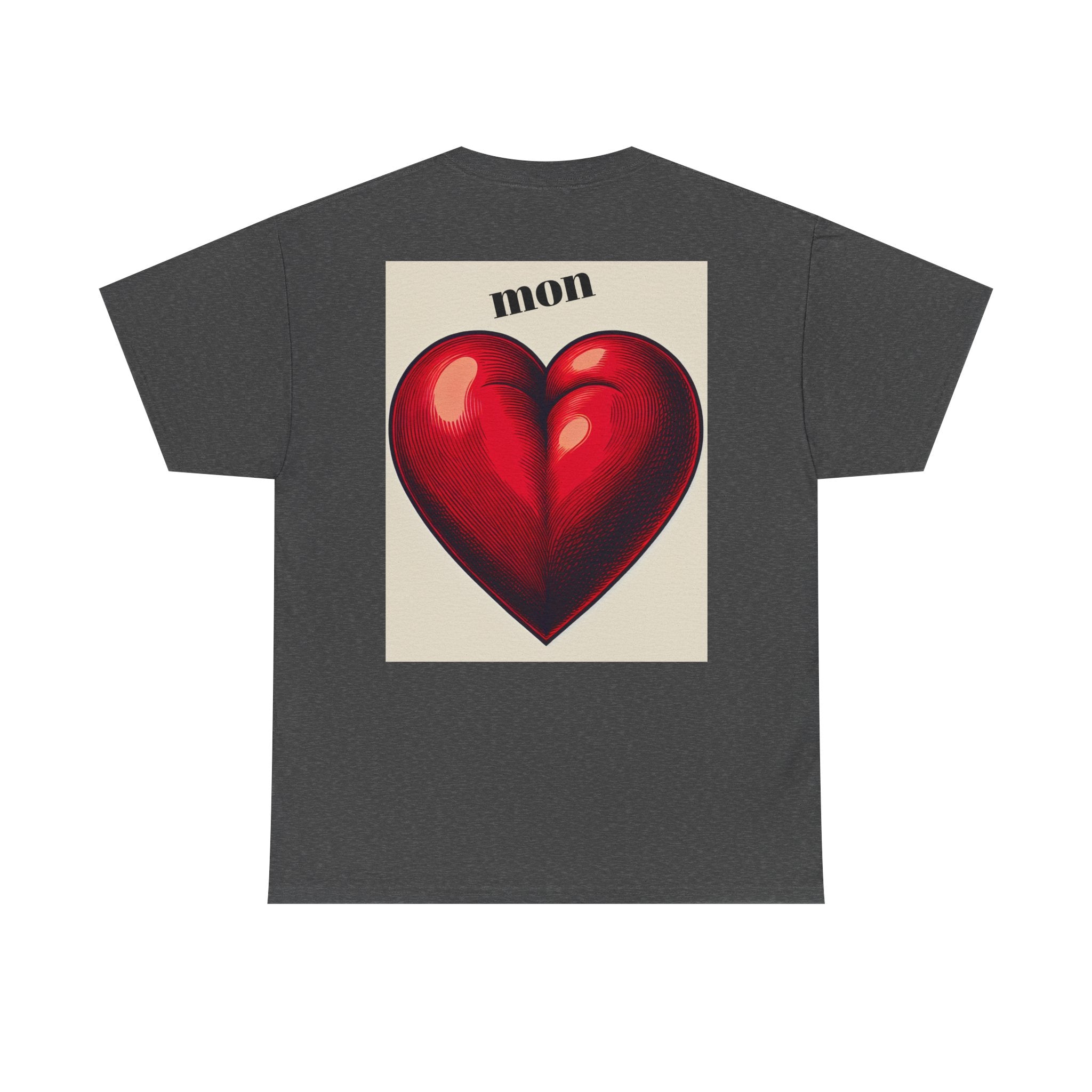 Romantic Unisex Tee with Heart Design, Perfect for Gifts, Casual Wear, Valentine's Day, Anniversaries, Sweetheart Tees