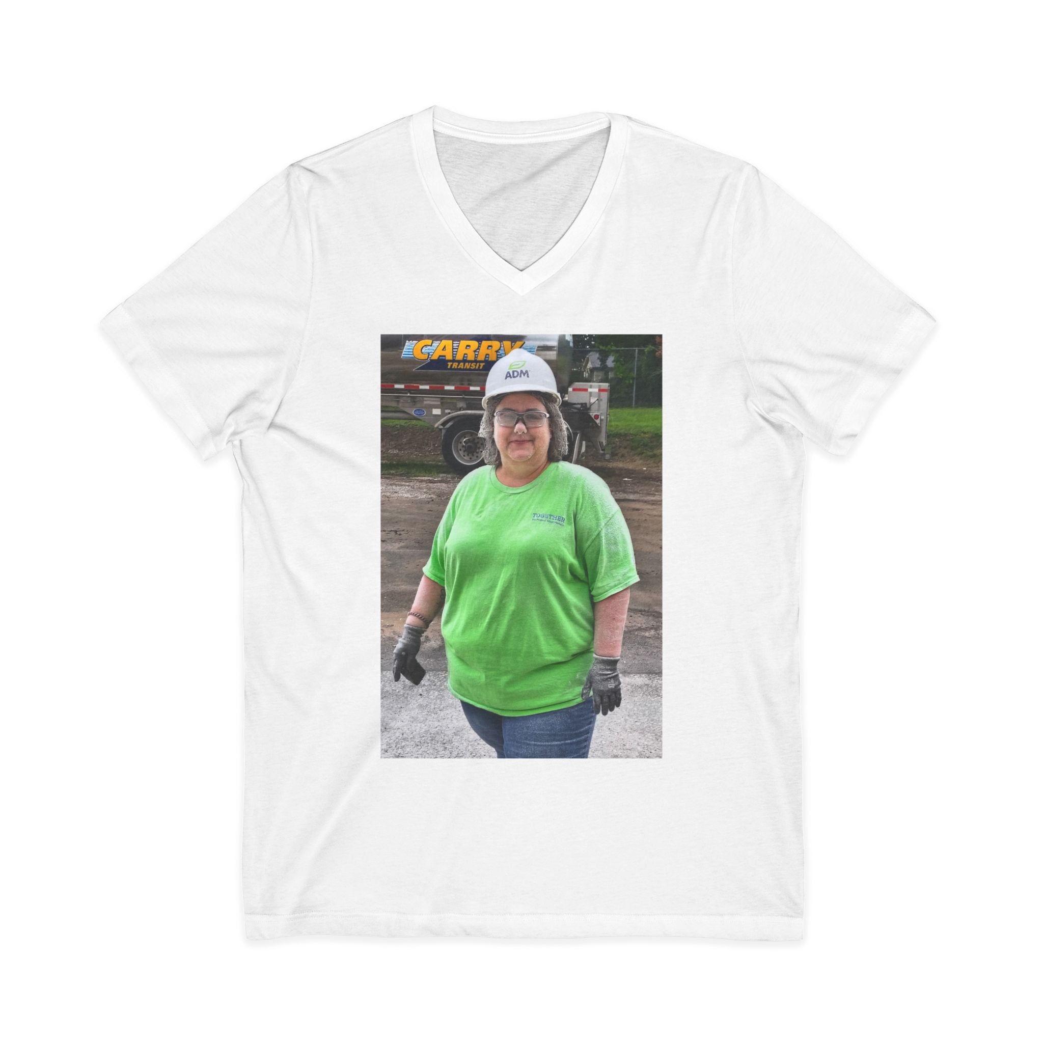 Unisex Jersey Short Sleeve V-Neck Tee