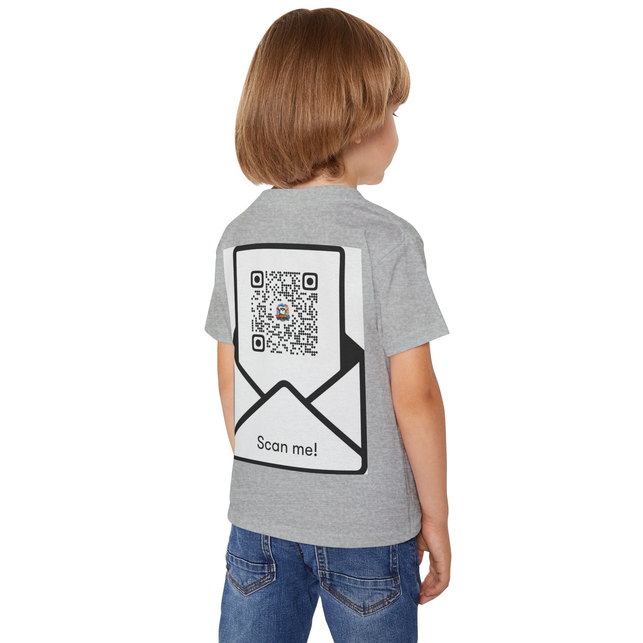 Toddler T-Shirt — Colorful Cartoon Tee with 'RedgeeeTs' Logo & Back QR Scan