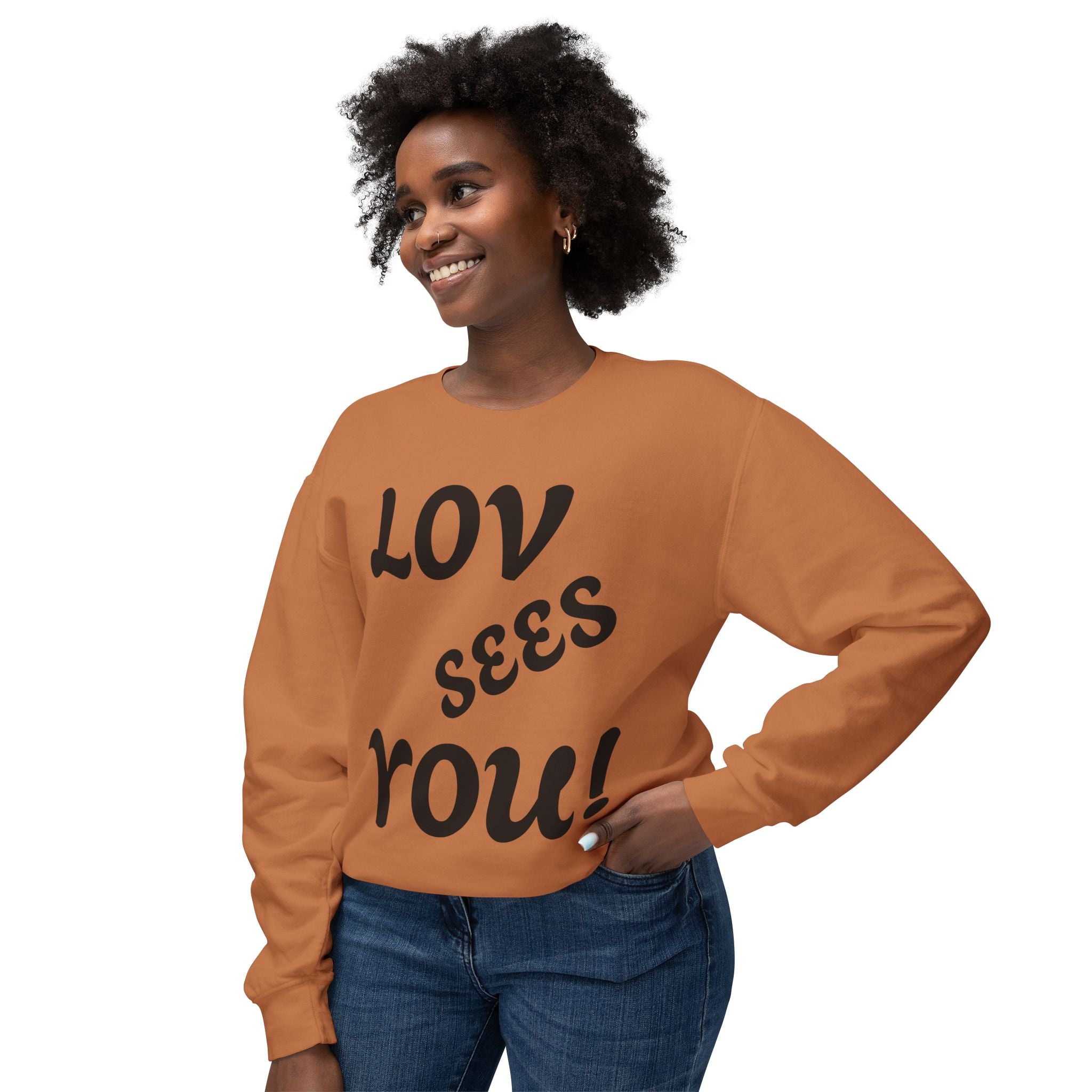 Love Sees You Crewneck Sweatshirt | Unisex Trendy Apparel | Eye Design | Perfect Gift for Self-Love & Spiritual Vibes
