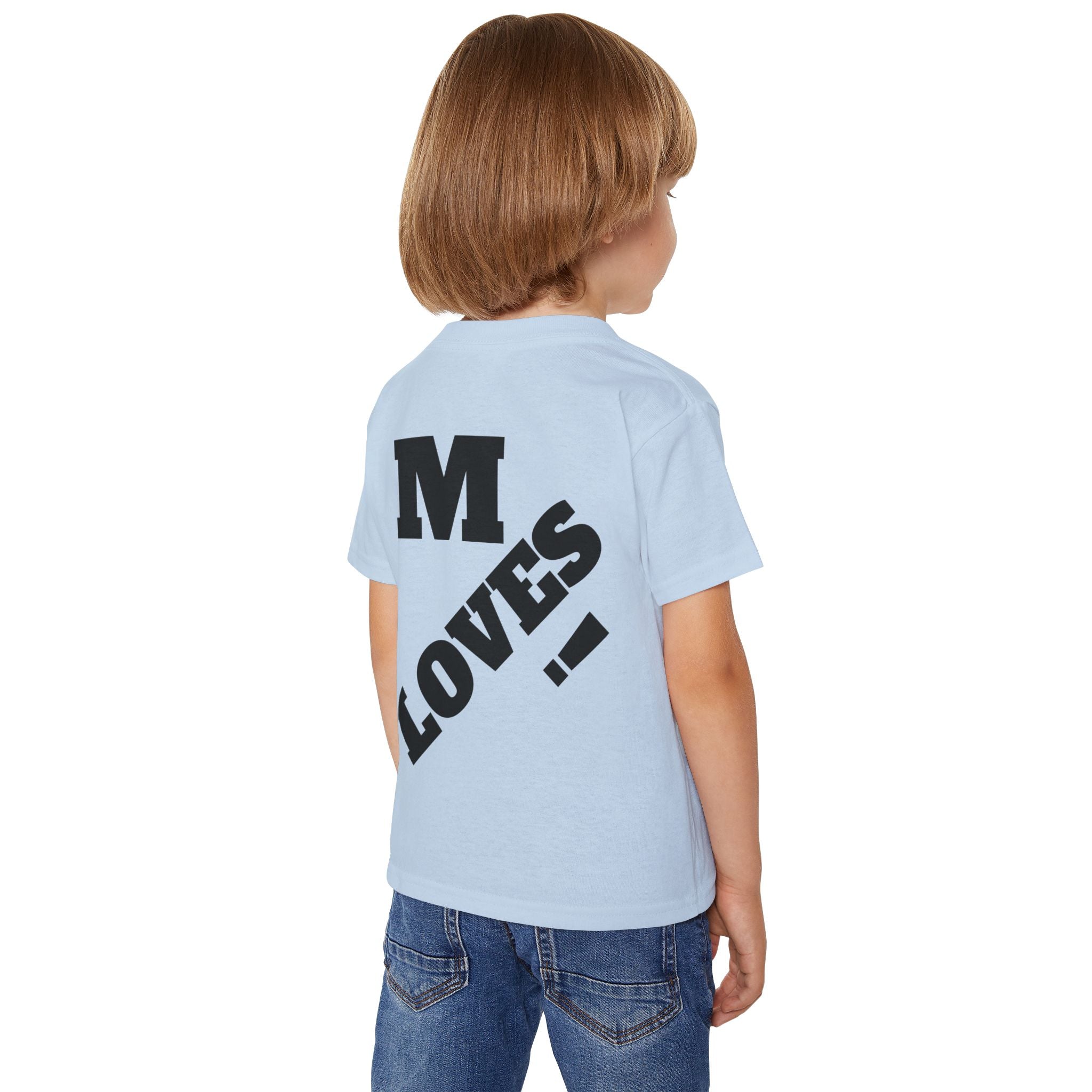 Toddler T‑Shirt — “God Loves Me” Diagonal Bold Typography (Christian Kids Tee)