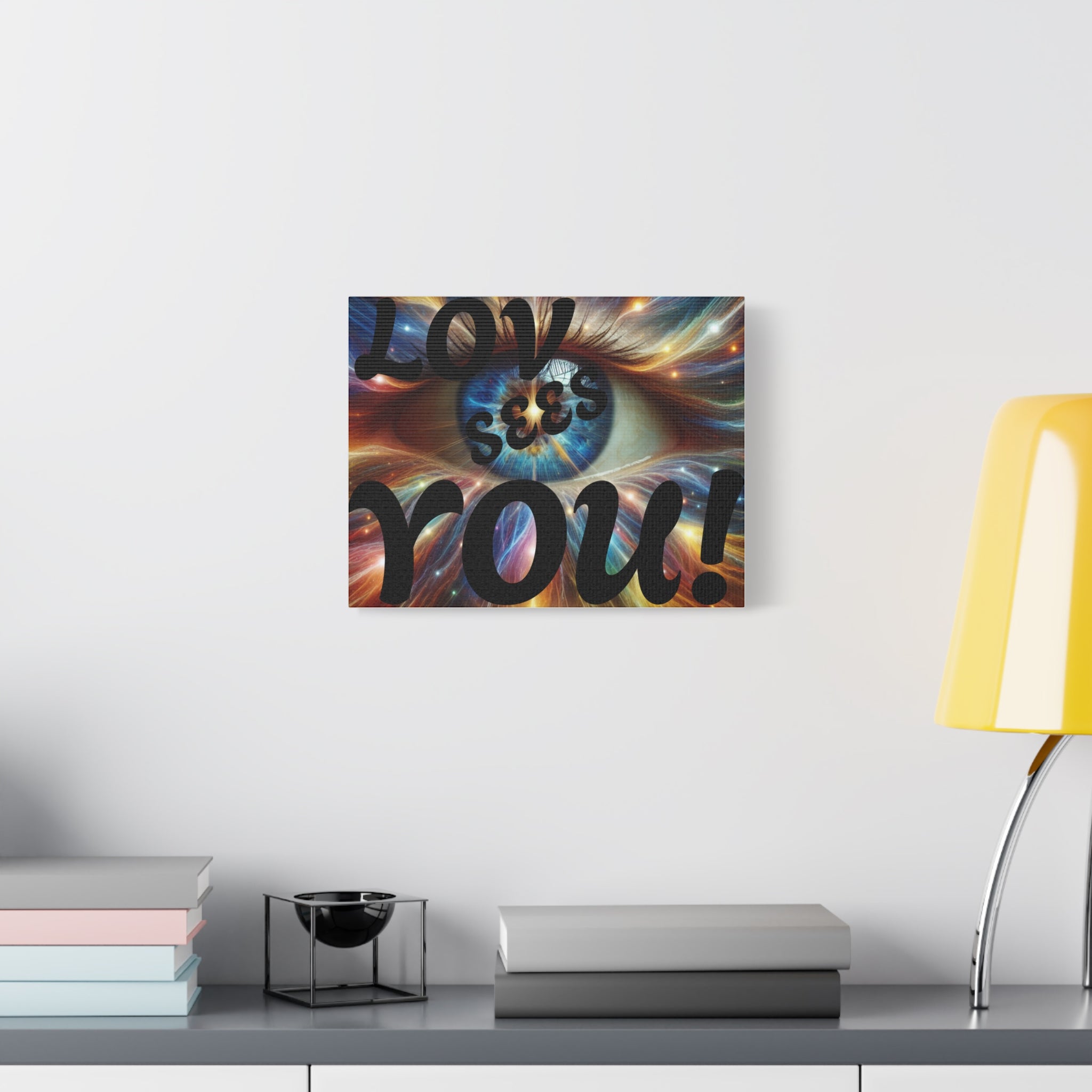 Eye-Catching Canvas Art, Inspirational Wall Decor, Love Sees You Quote, Modern Home Decor, Unique Gift Idea