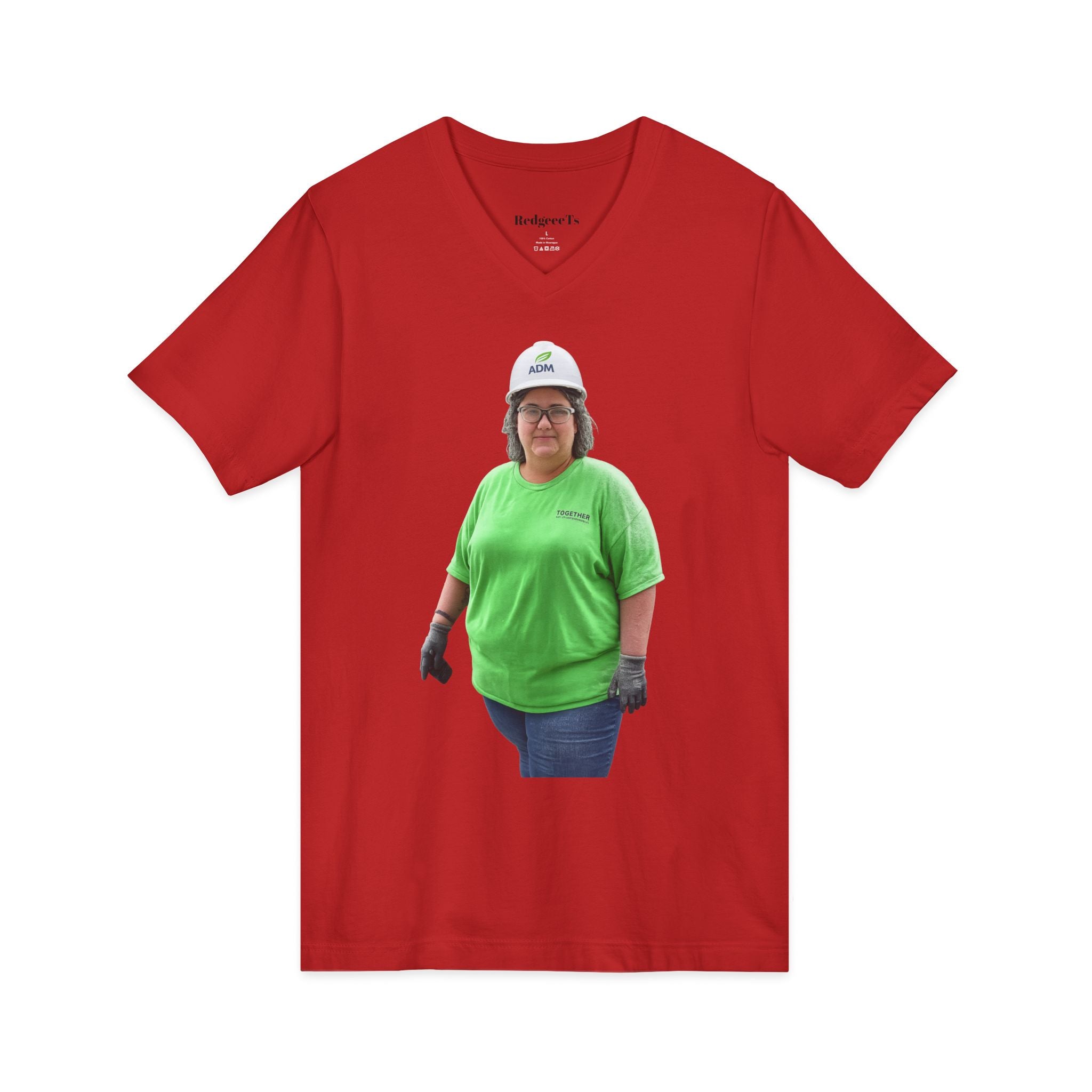 Unisex Jersey Short Sleeve V-Neck Tee