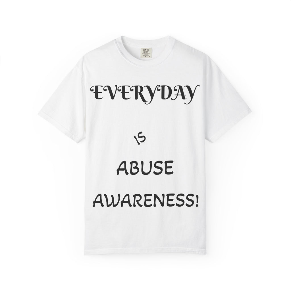 Unisex T-shirt for Abuse Awareness, Heart Design Apparel, Support Mental Health, Thought-Provoking Gift, Everyday Comfort Wear