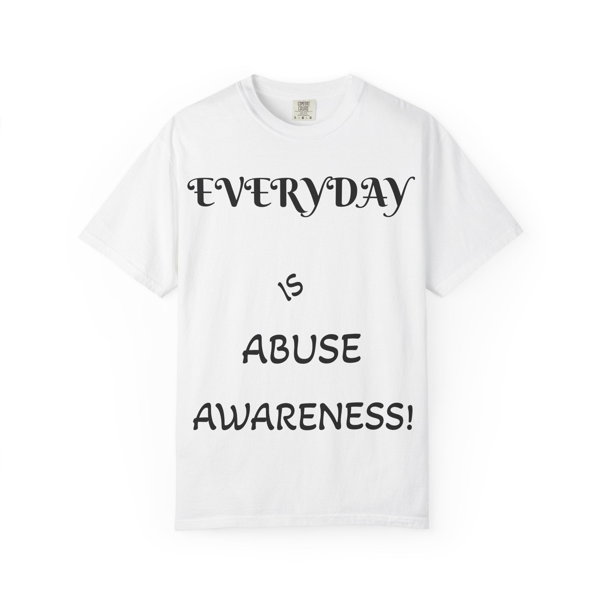 Unisex T-shirt for Abuse Awareness, Heart Design Apparel, Support Mental Health, Thought-Provoking Gift, Everyday Comfort Wear