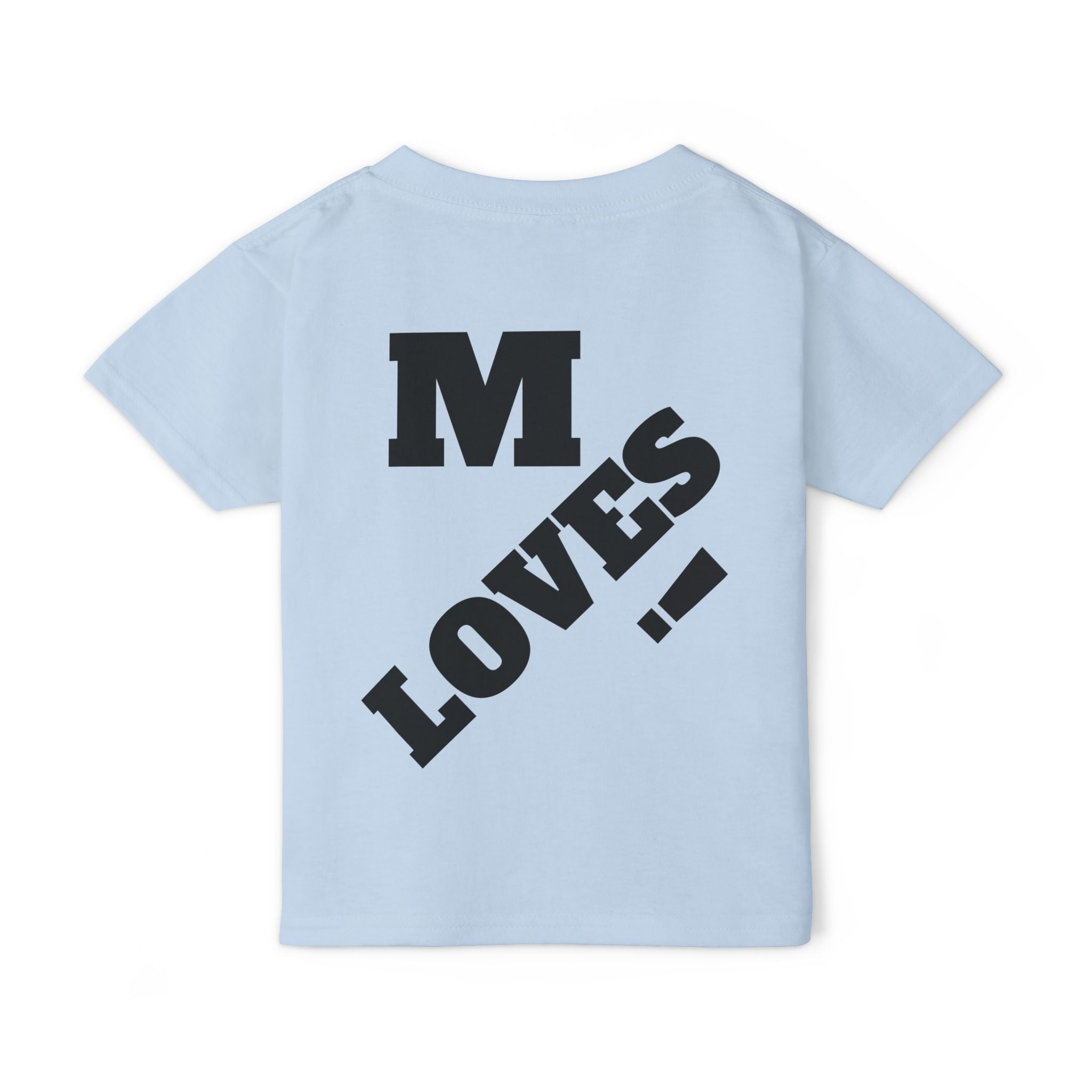 Toddler T‑Shirt — “God Loves Me” Diagonal Bold Typography (Christian Kids Tee)