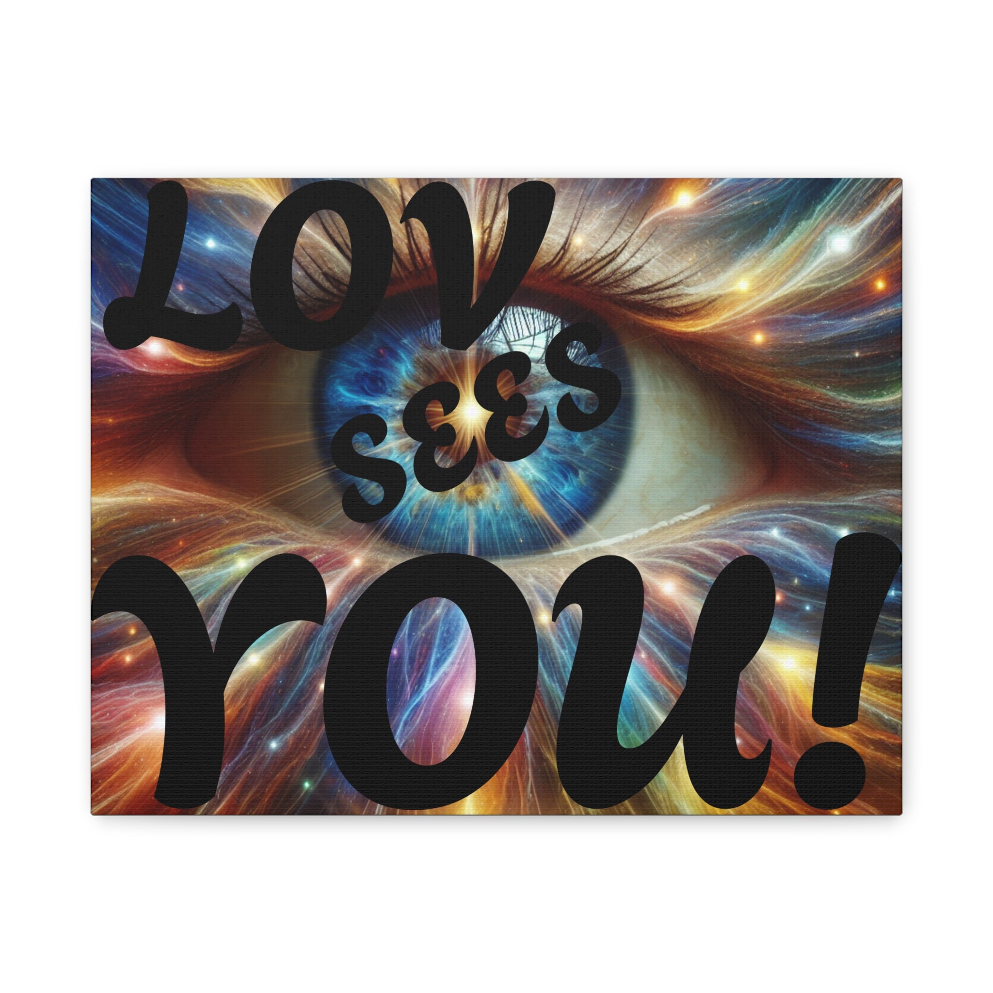 Eye-Catching Canvas Art, Inspirational Wall Decor, Love Sees You Quote, Modern Home Decor, Unique Gift Idea
