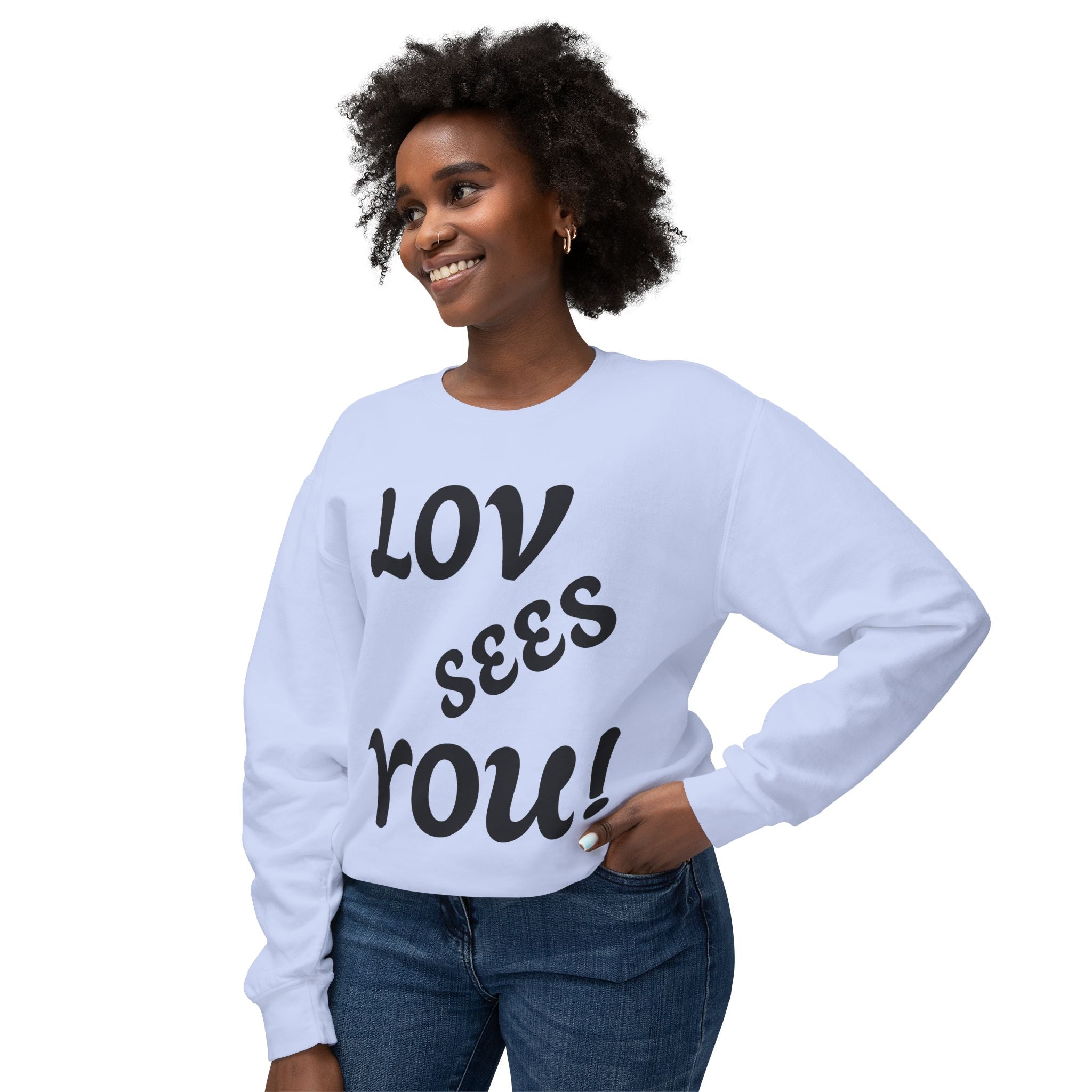 Love Sees You Crewneck Sweatshirt | Unisex Trendy Apparel | Eye Design | Perfect Gift for Self-Love & Spiritual Vibes